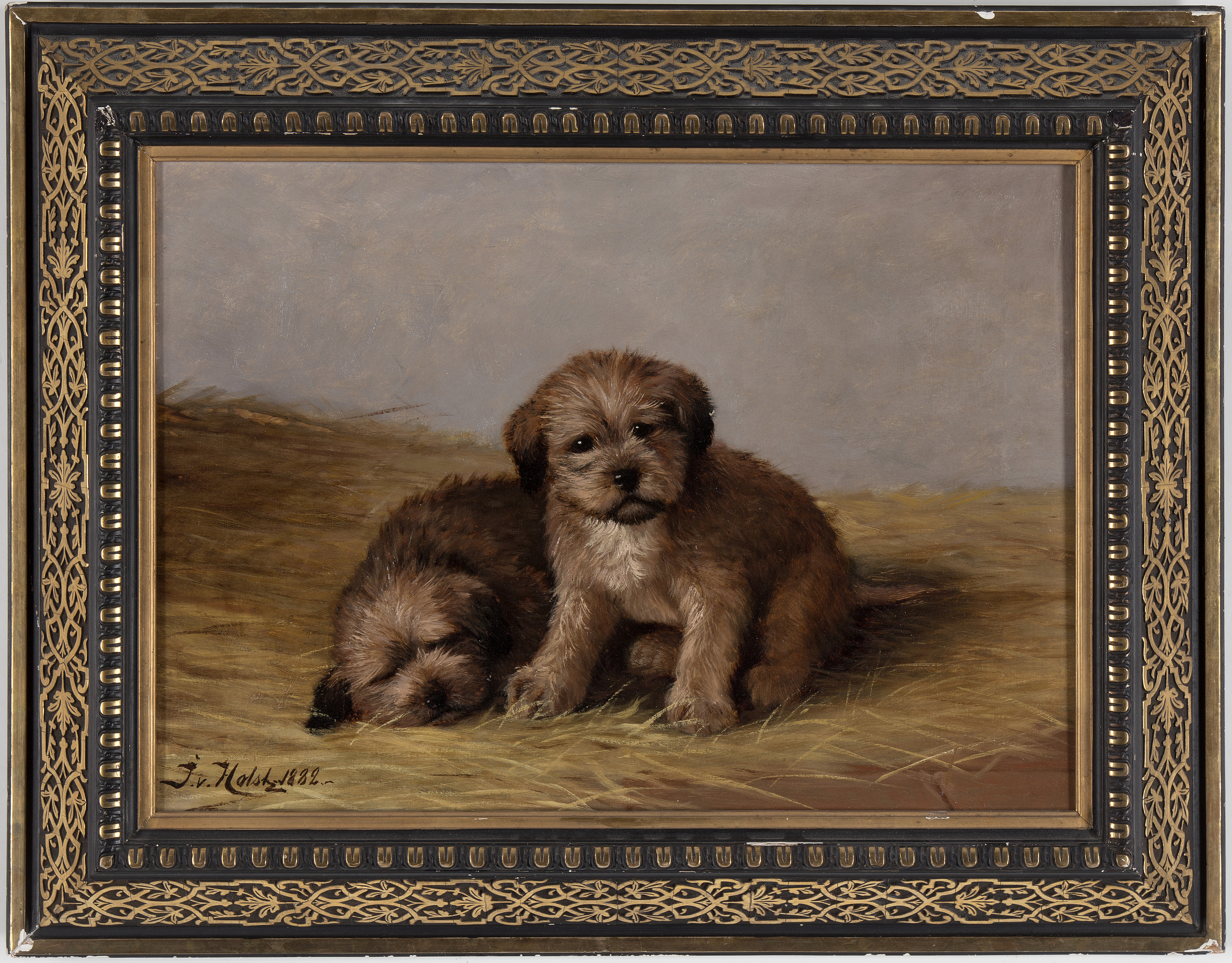 JOHAN VON HOLST, oil on canvas, signed and dated 1882. Bukowskis