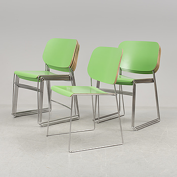 BROBERG & RIDDERSTRÅLE, 8 chairs, "Lite", Offecct.