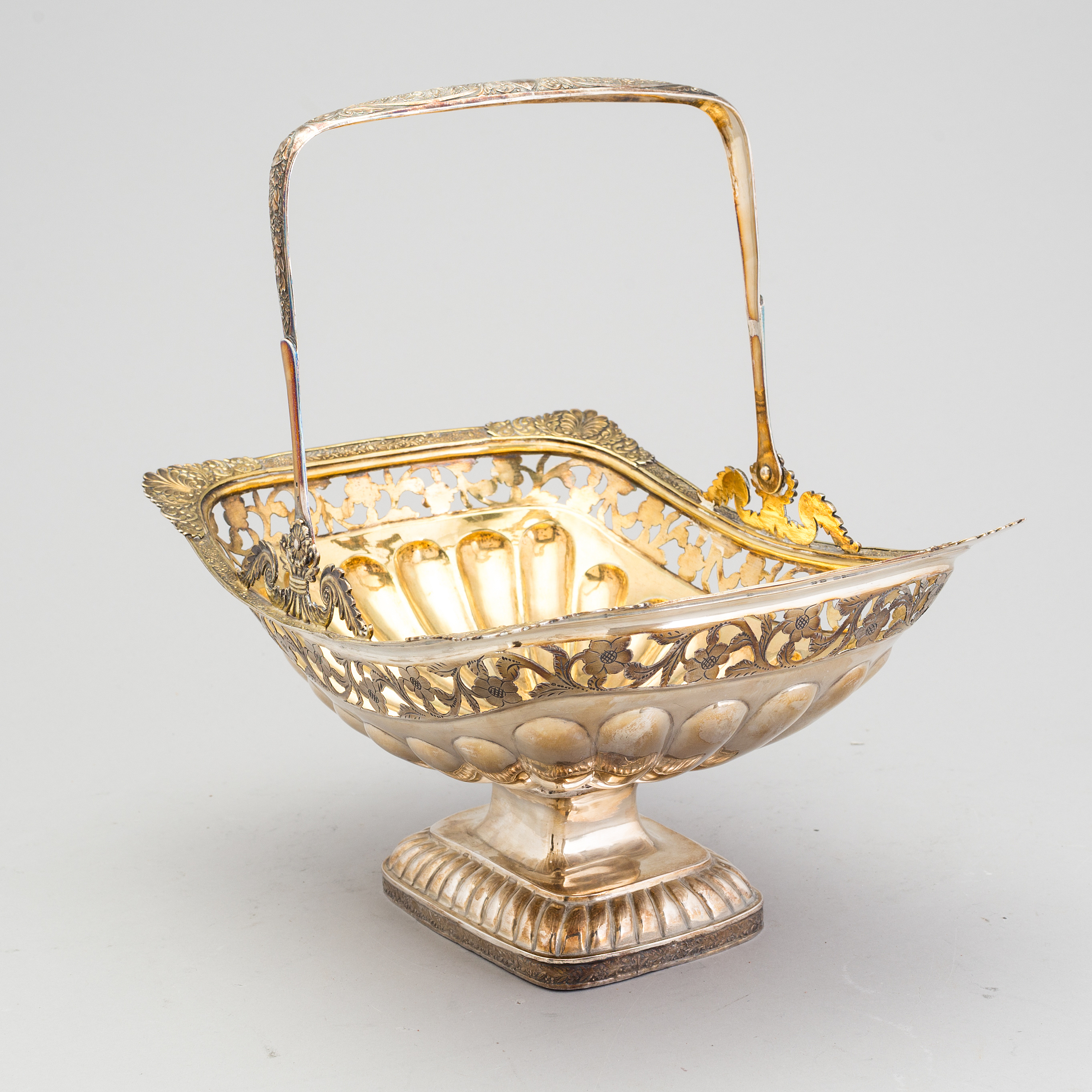 A russian silver basket, Saint Petersburg, probably 1827. Weight ca 696
