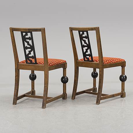 A pair of art déco chairs. - Bukowskis