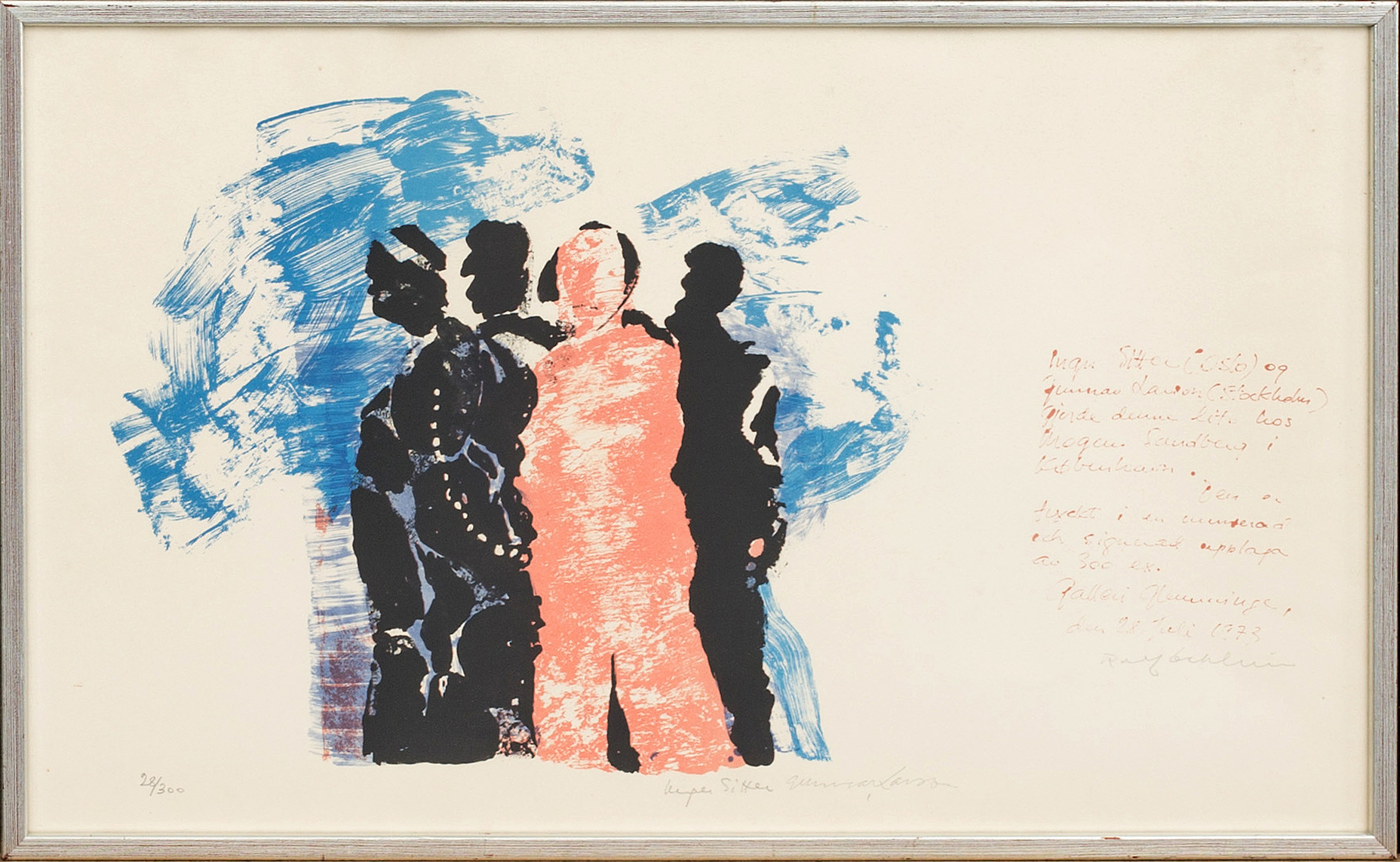 INGER SITTER, lithograph in colours, signed and nunbered. - Bukowskis