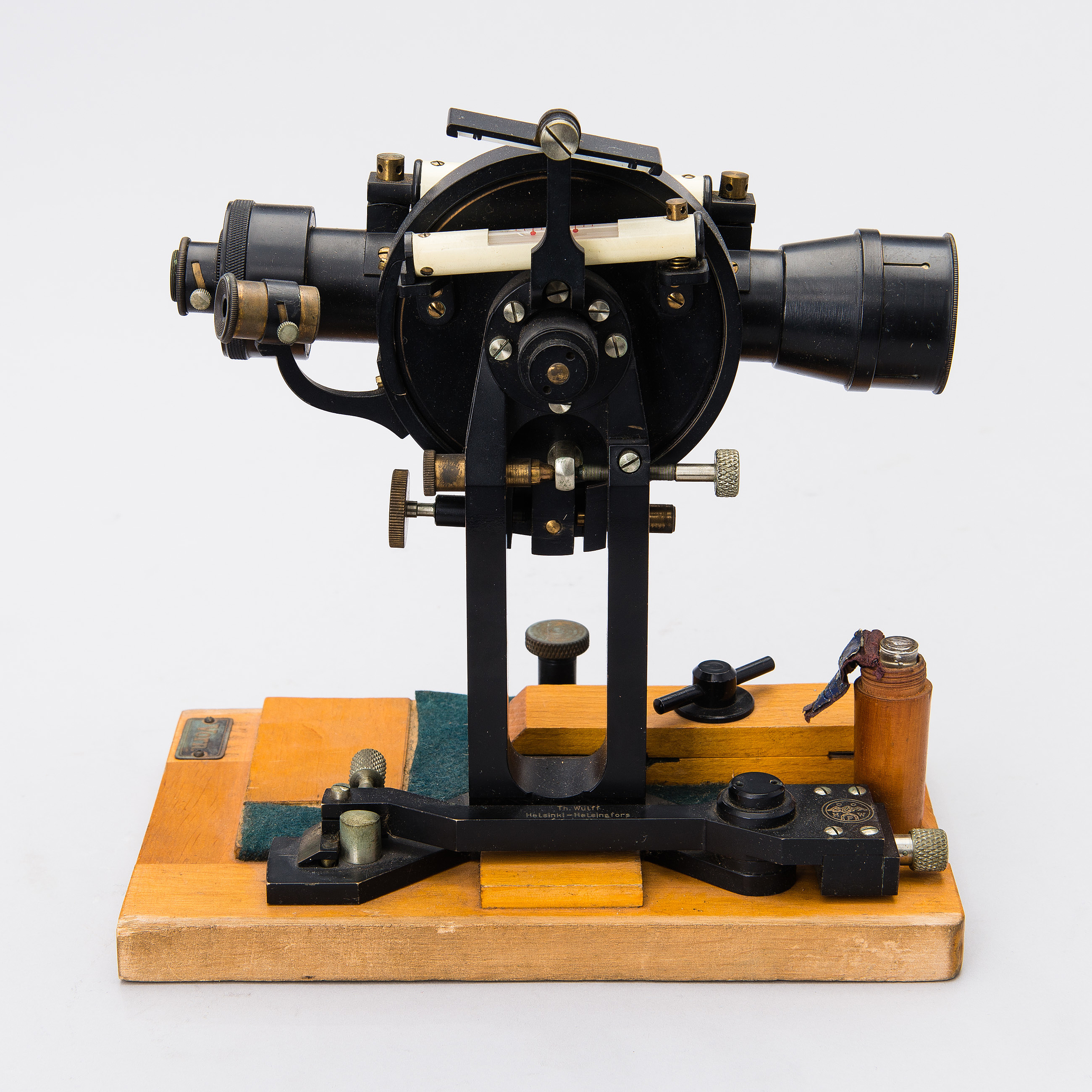 a land survey instrument marked max hildebrand bukowskis survey instrument