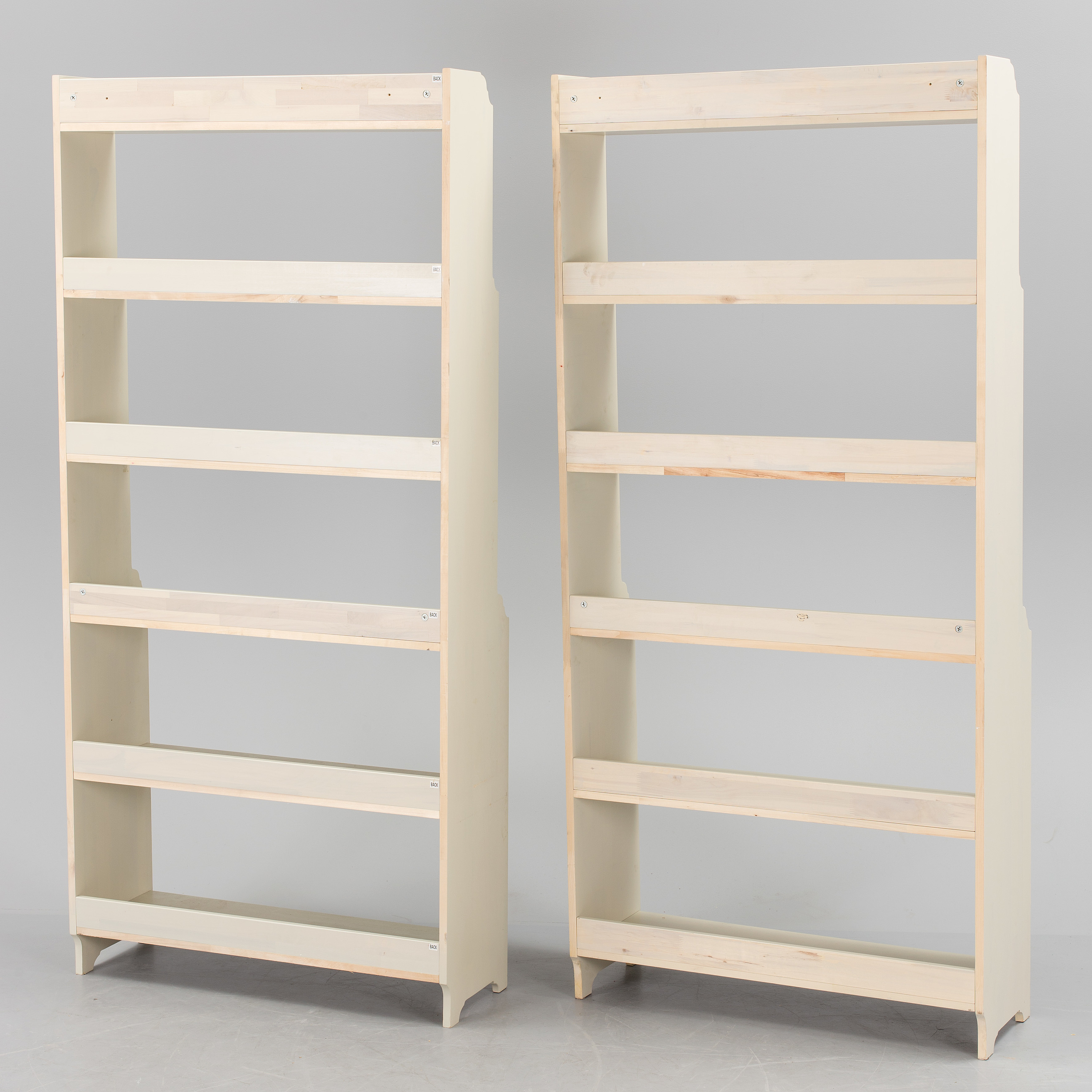 Two book shelves Leksvik by IKEA. Bukowskis
