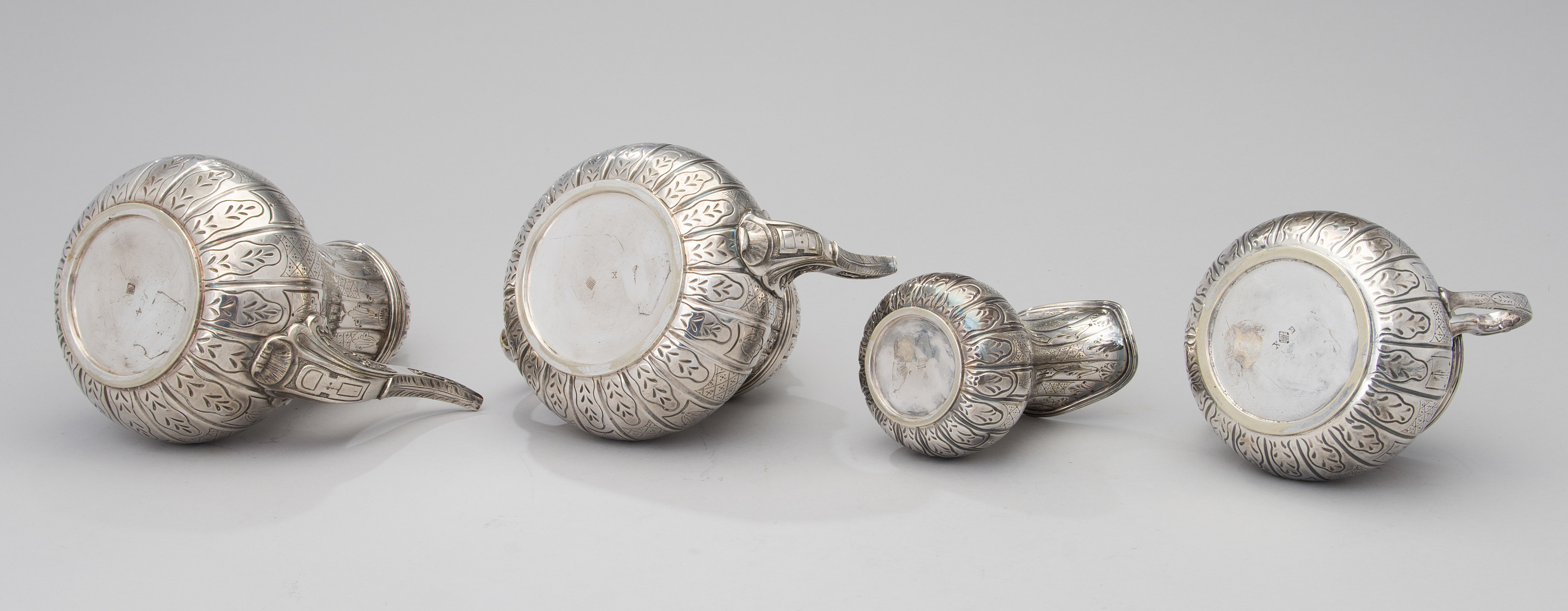 A 4part, silverplated tea set, late 1800s. Bukowskis