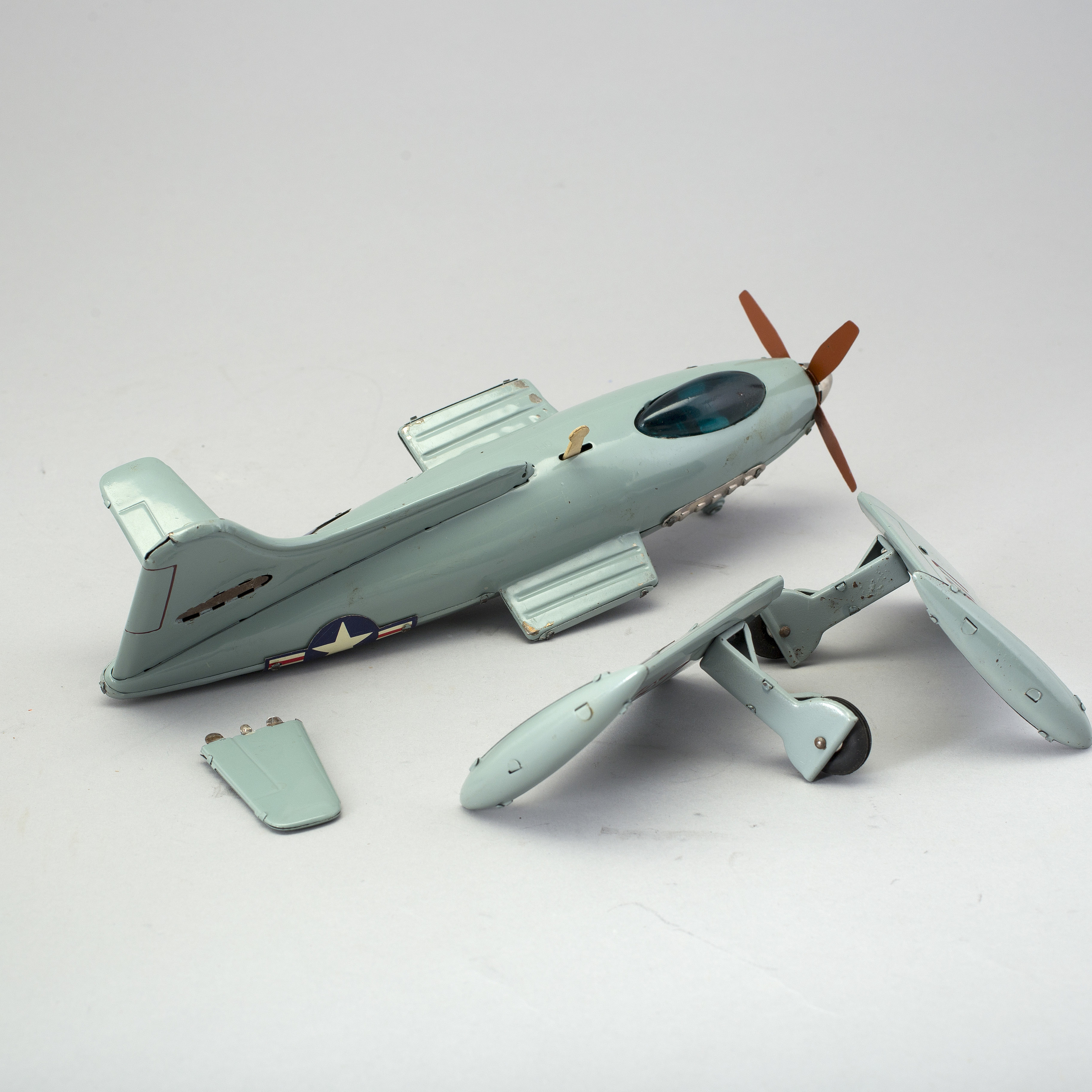 LEKSAKSFLYGPLAN, "Battery Plane Sky Gard", SHOWA, USA, 1960tal