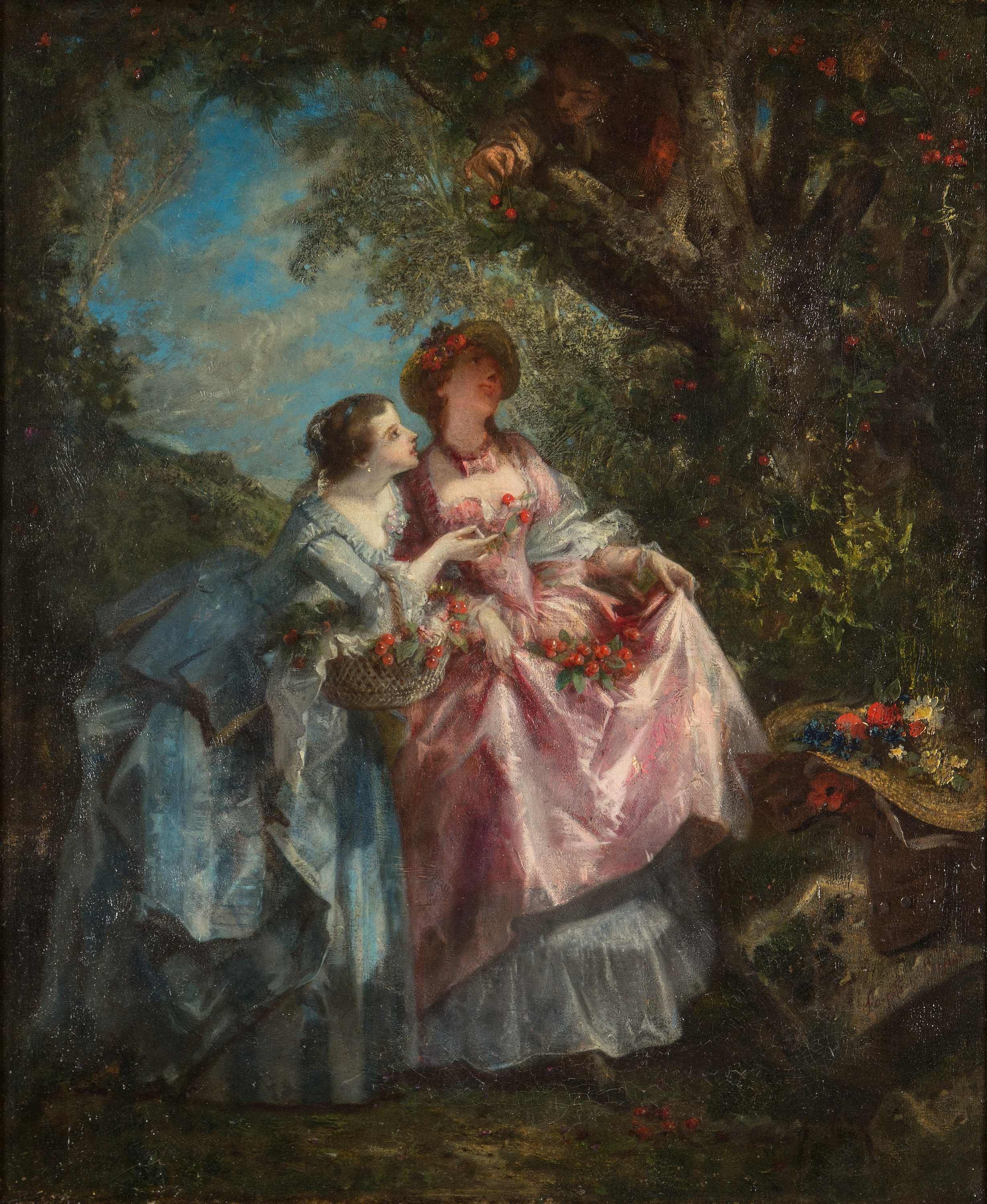 FAUSTIN BESSON, oil on canvas, signed. - Bukowskis