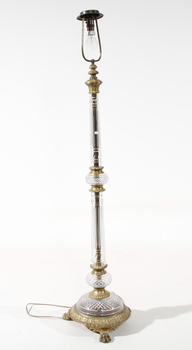 88927. GOLVARMATUR, mässing, glas, empirestil, omkring 1900.