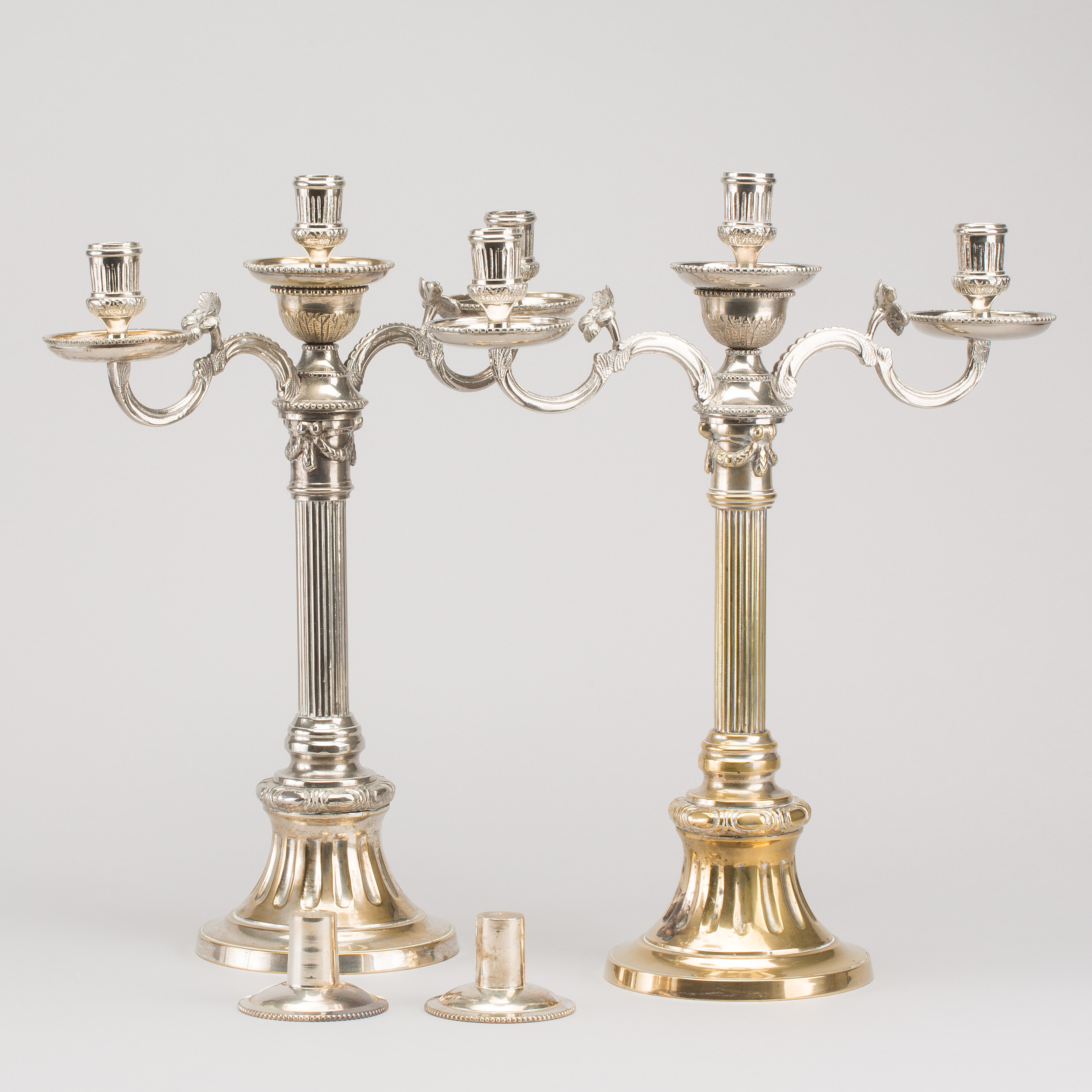 A COUPLE OF CANDELABRAS FROM IKEA "18th Century Swedish furniture at