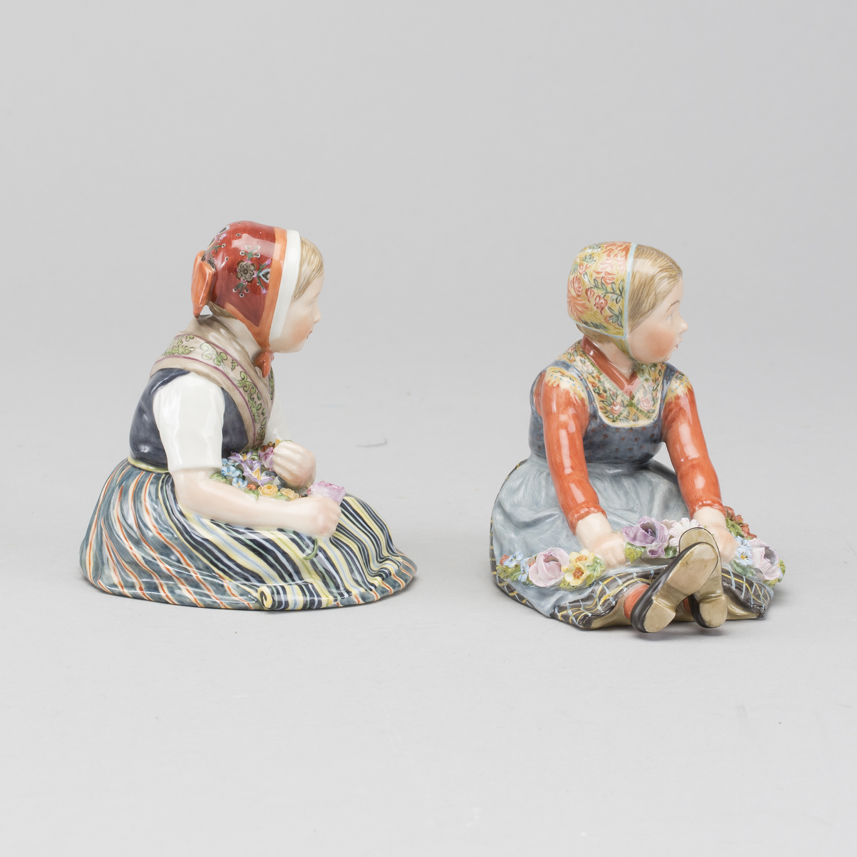 A set of two Royal Copenhagen porcelain figurines, early 20th century