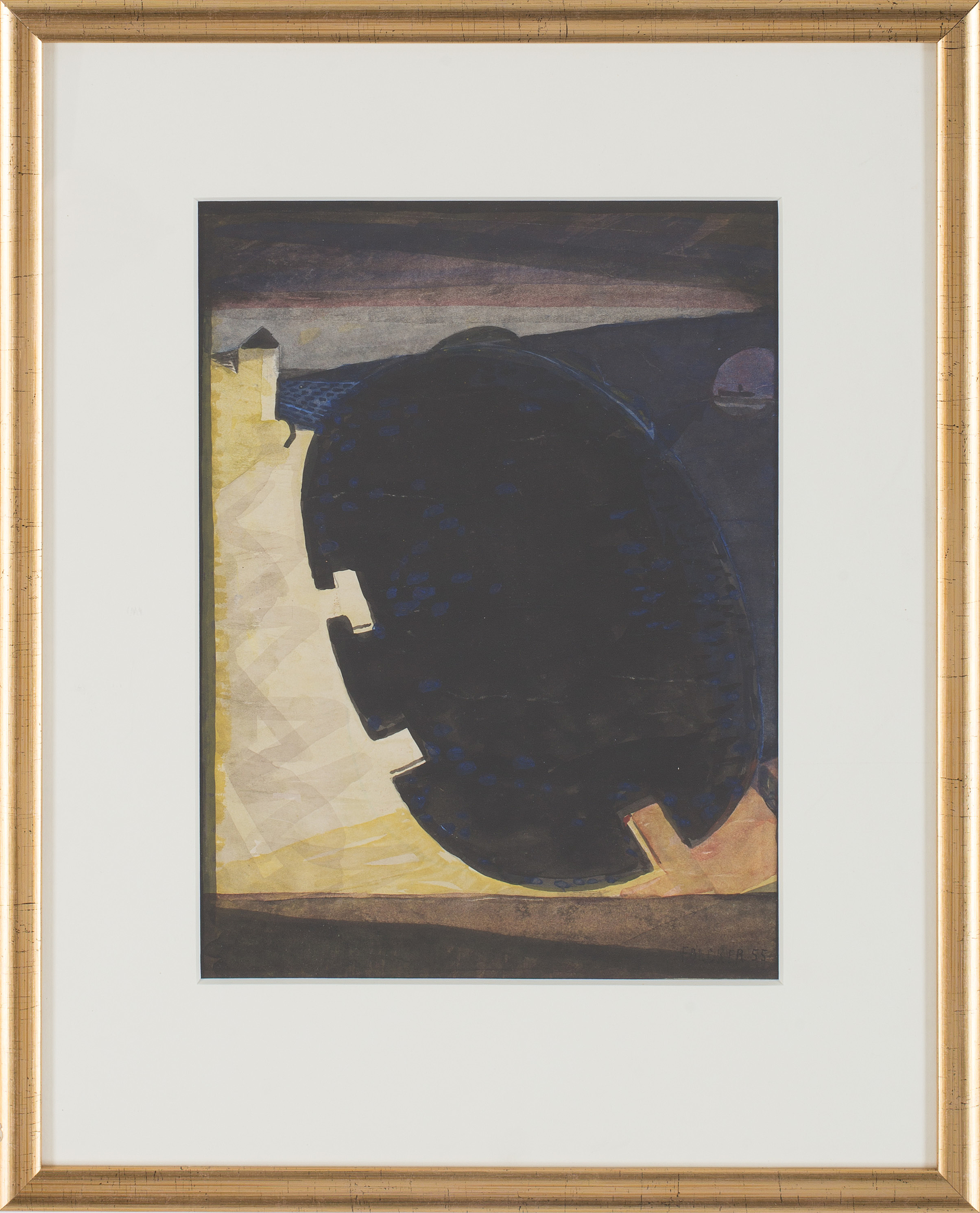 GÖRAN FOLCKER, akvarell. Signerad FOLCKER och daterad 55. Bukowskis