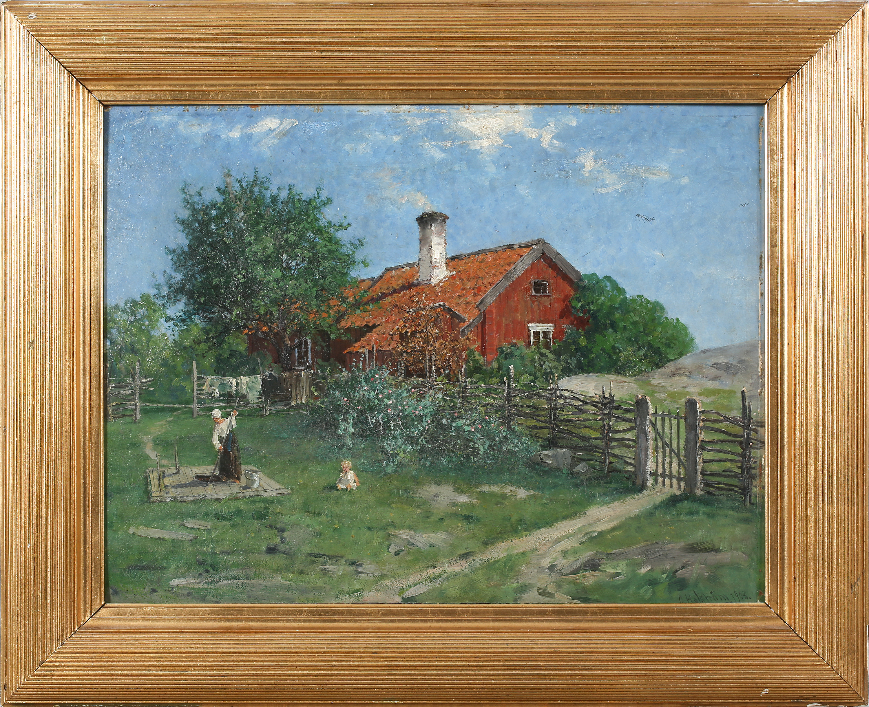 GILLIS HAFSTRÖM, olja på pannå, signerad och daterad 1905. Bukowskis