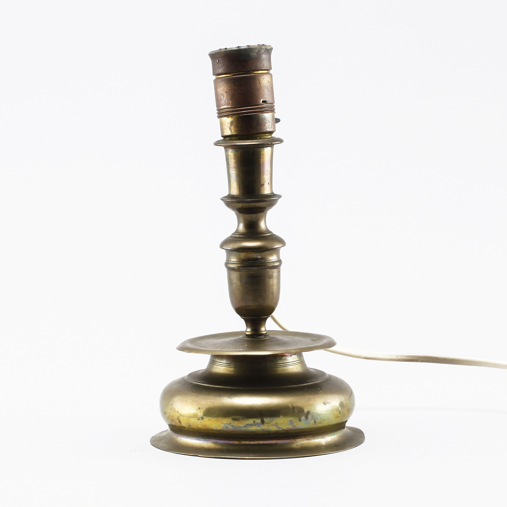 A 17th / 18th century baroque candlestick, remade to lampstand. Bukowskis