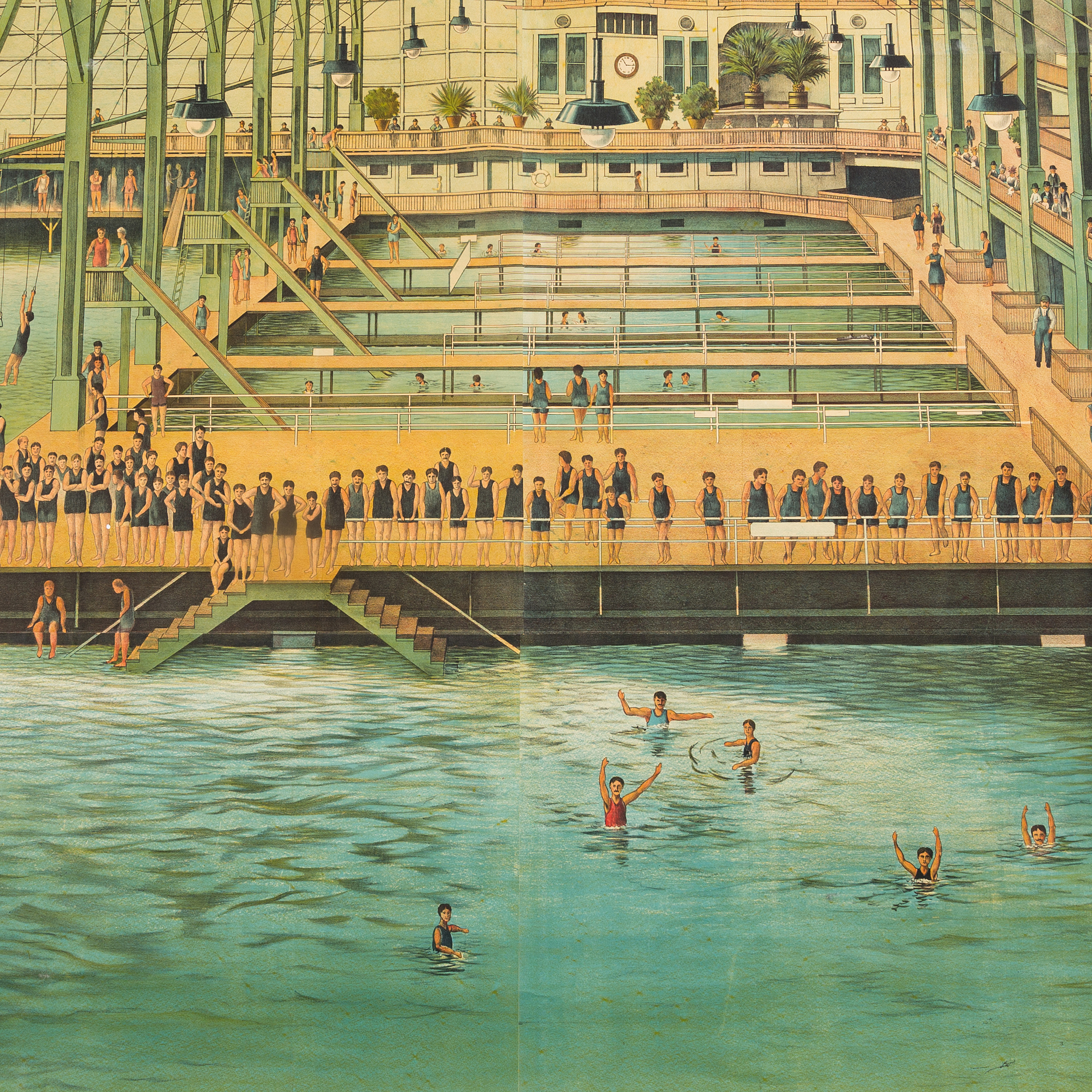 AFFISCH, Sutro Baths, San Francisco, cirka 1896. Bukowskis
