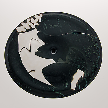 KERTTU NURMINEN, VATI, lasia, signeerattu Kerttu Nurminen Nuutajärvi ...