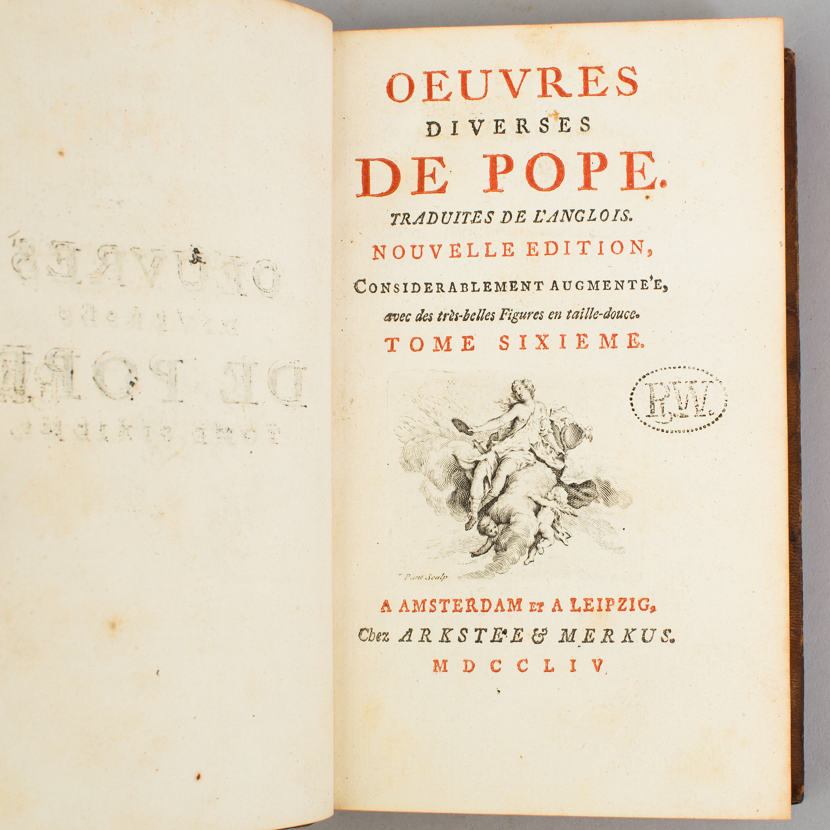 BOK, Alexander Pope: Oeuvres diverses. Traduites de l’Anglois, vol 1-6 ...