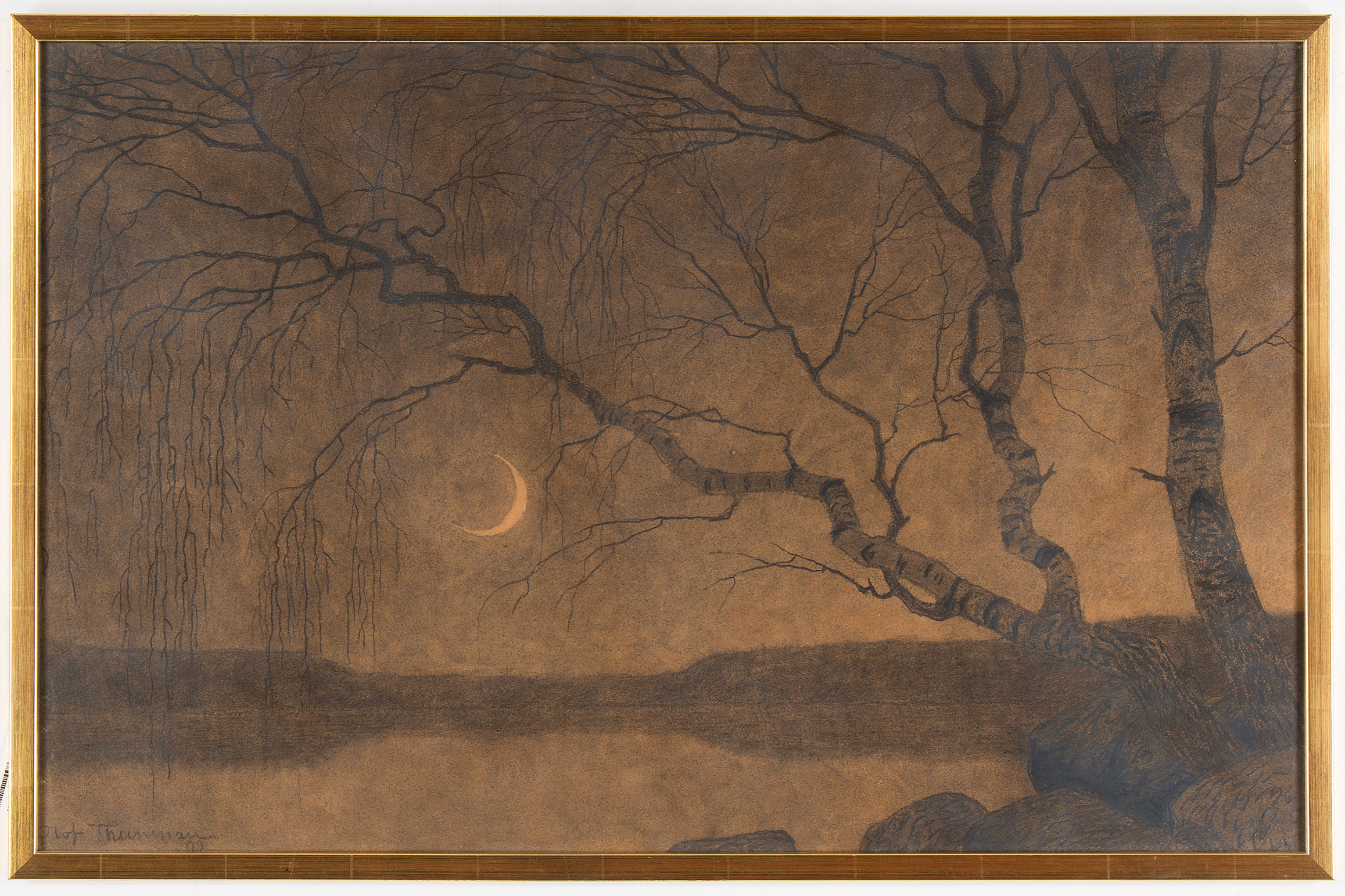 OLOF THUNMAN, drawing, coal, signed and dated -09. - Bukowskis