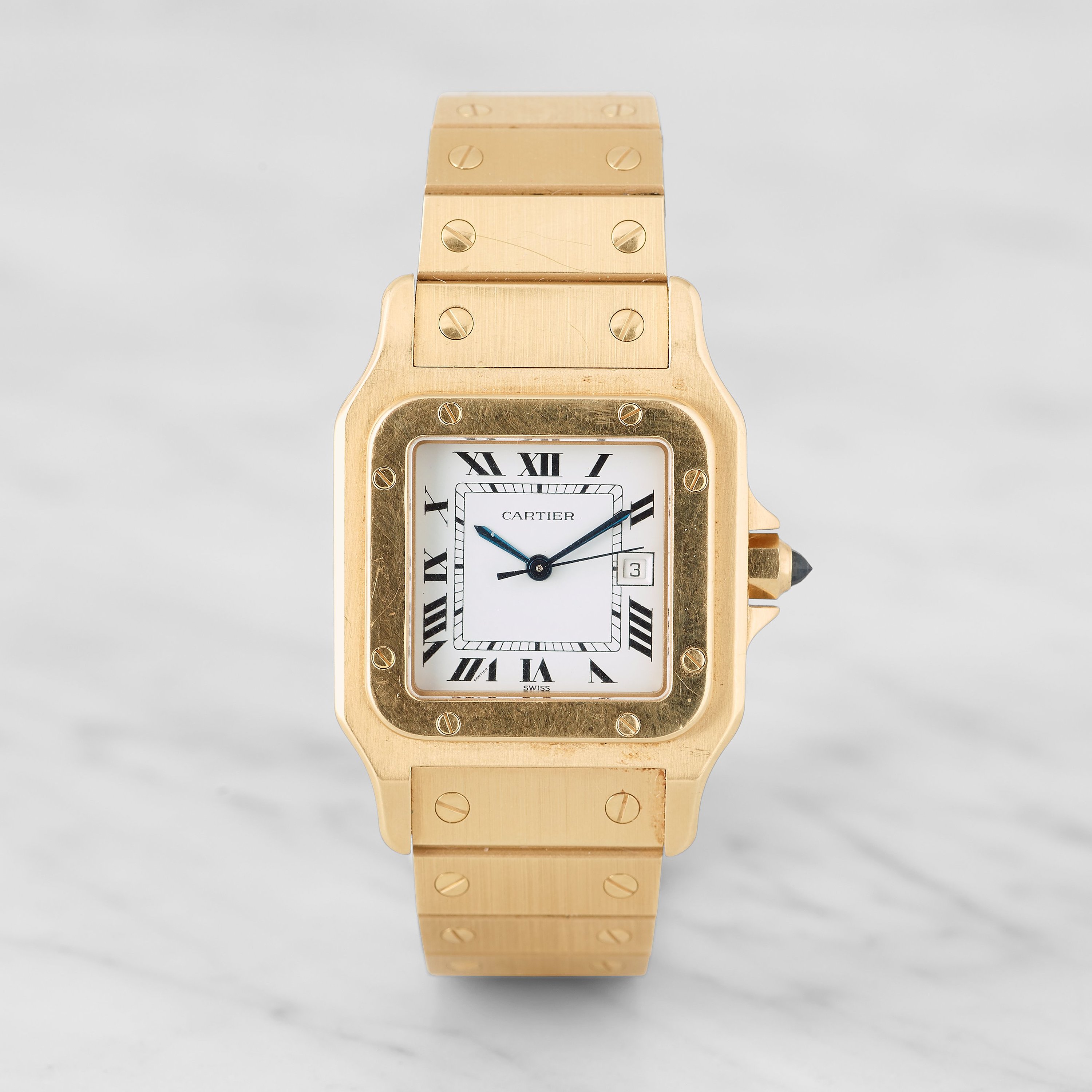 CARTIER Santos wristwatch 29 5 x 29 5 41 mm Bukowskis