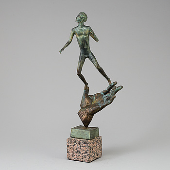 CARL MILLES, after, sculpture, bronze, unsigned.