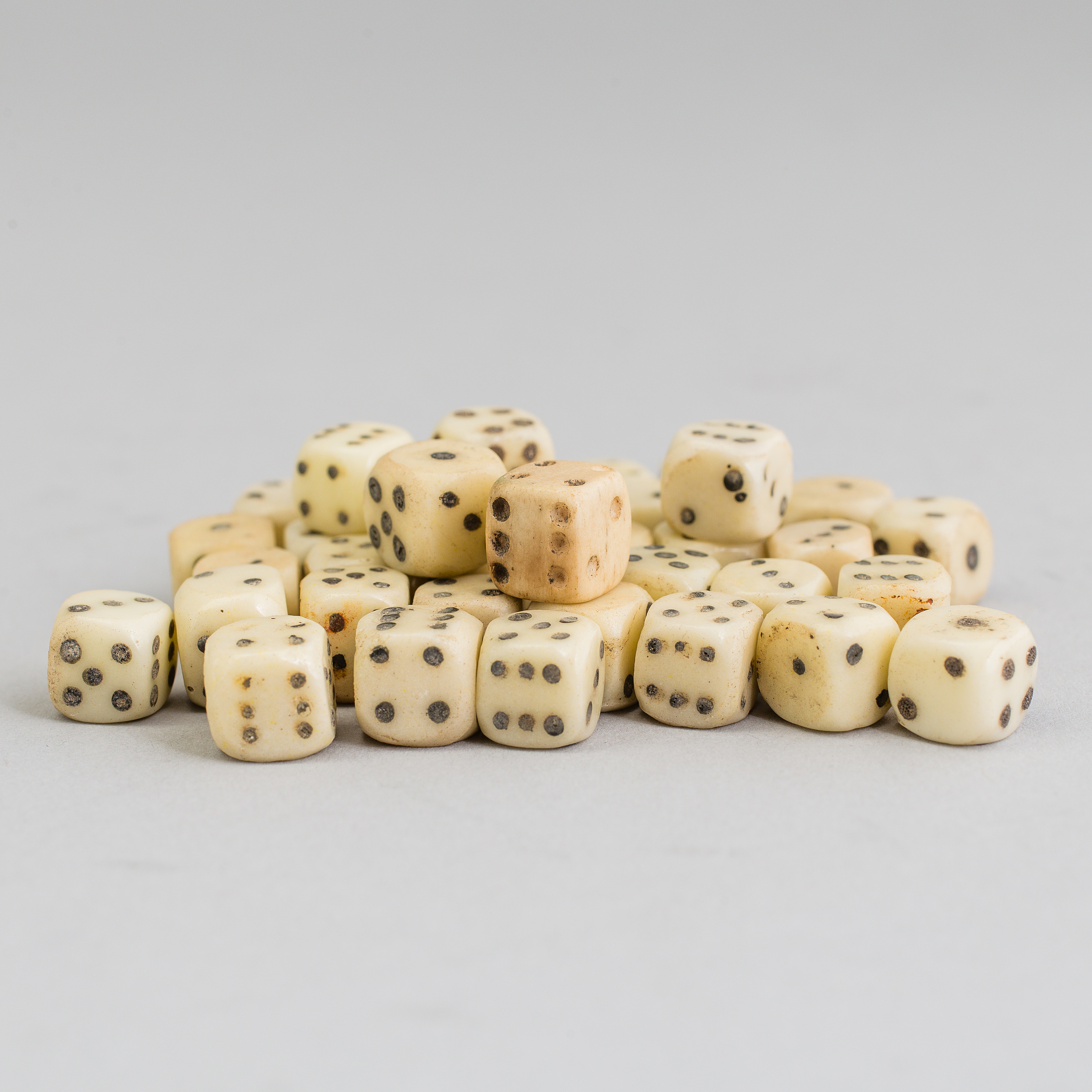 A set of 38 stone dice, 19th century. Bukowskis