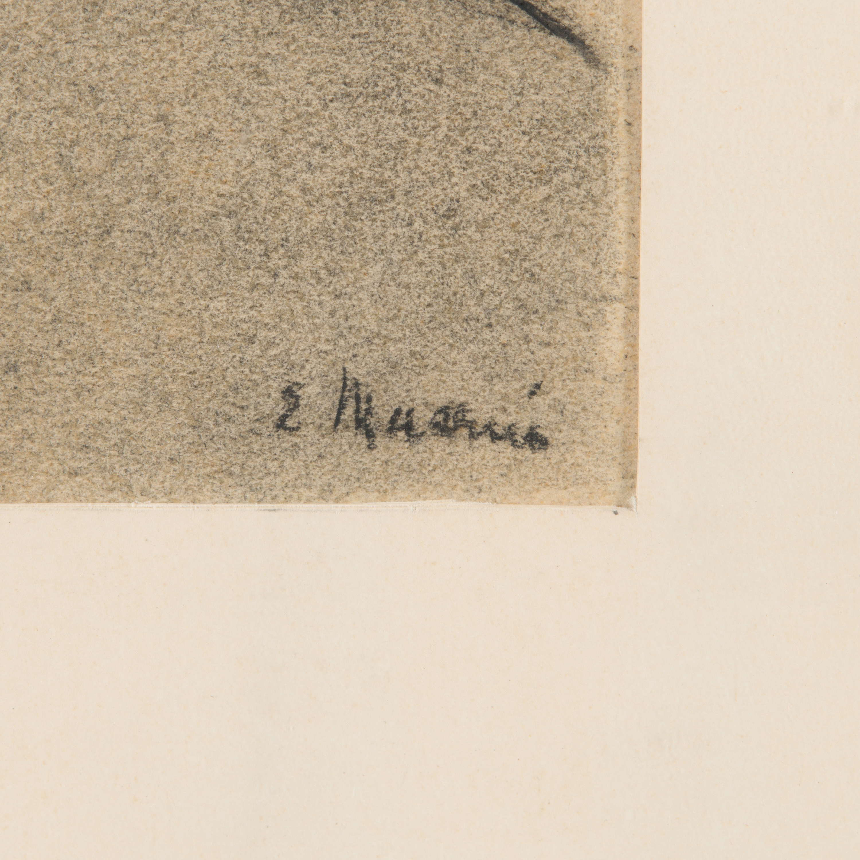 charcoal drawing, signed. Bukowskis