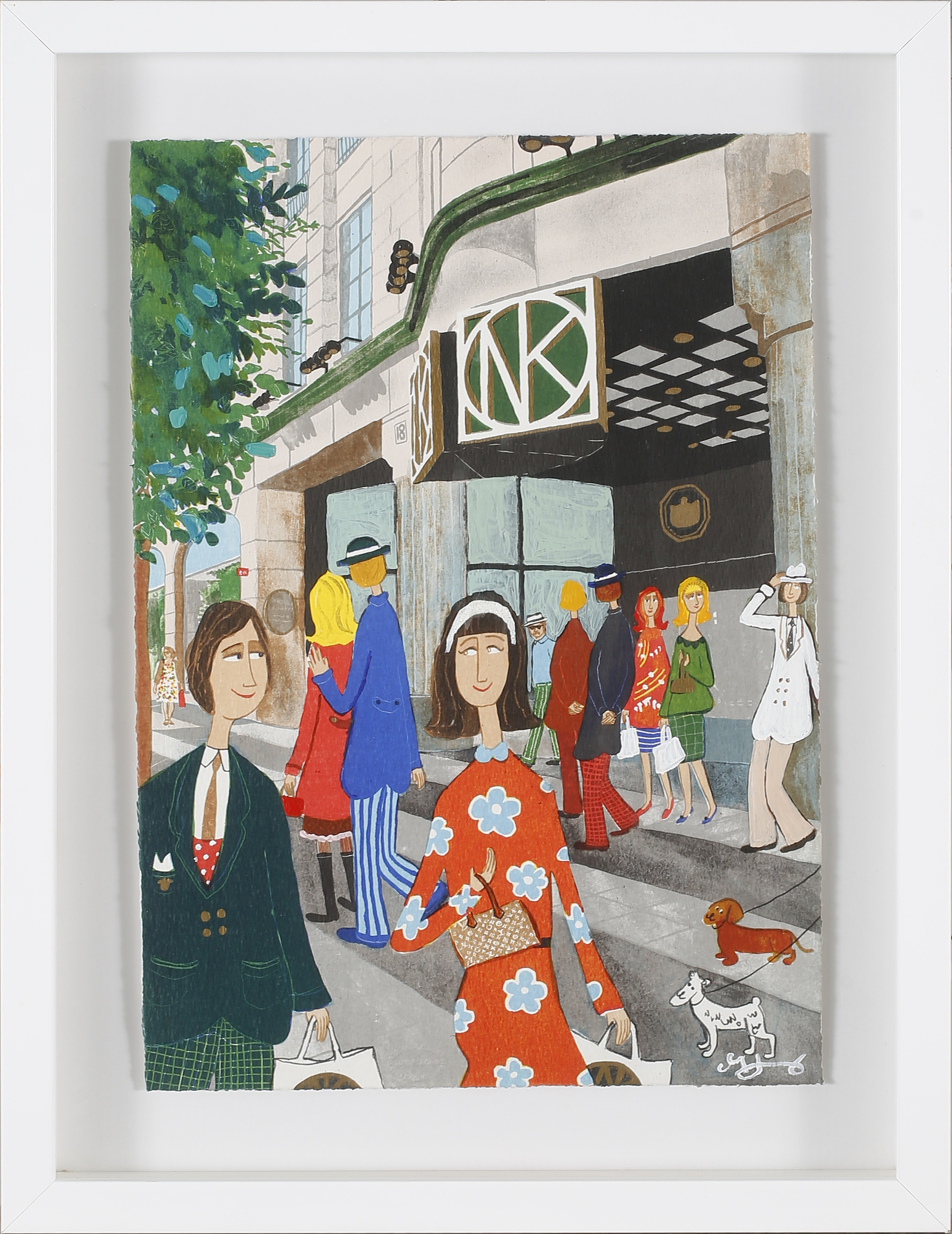 MARIKA LANG, a hand painted print, signed. Bukowskis