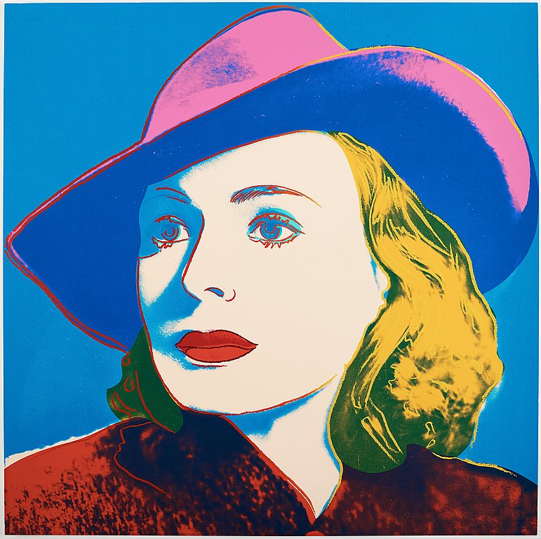 Andy Warhol, "Three portraits of Ingrid Bergman by Andy Warhol".