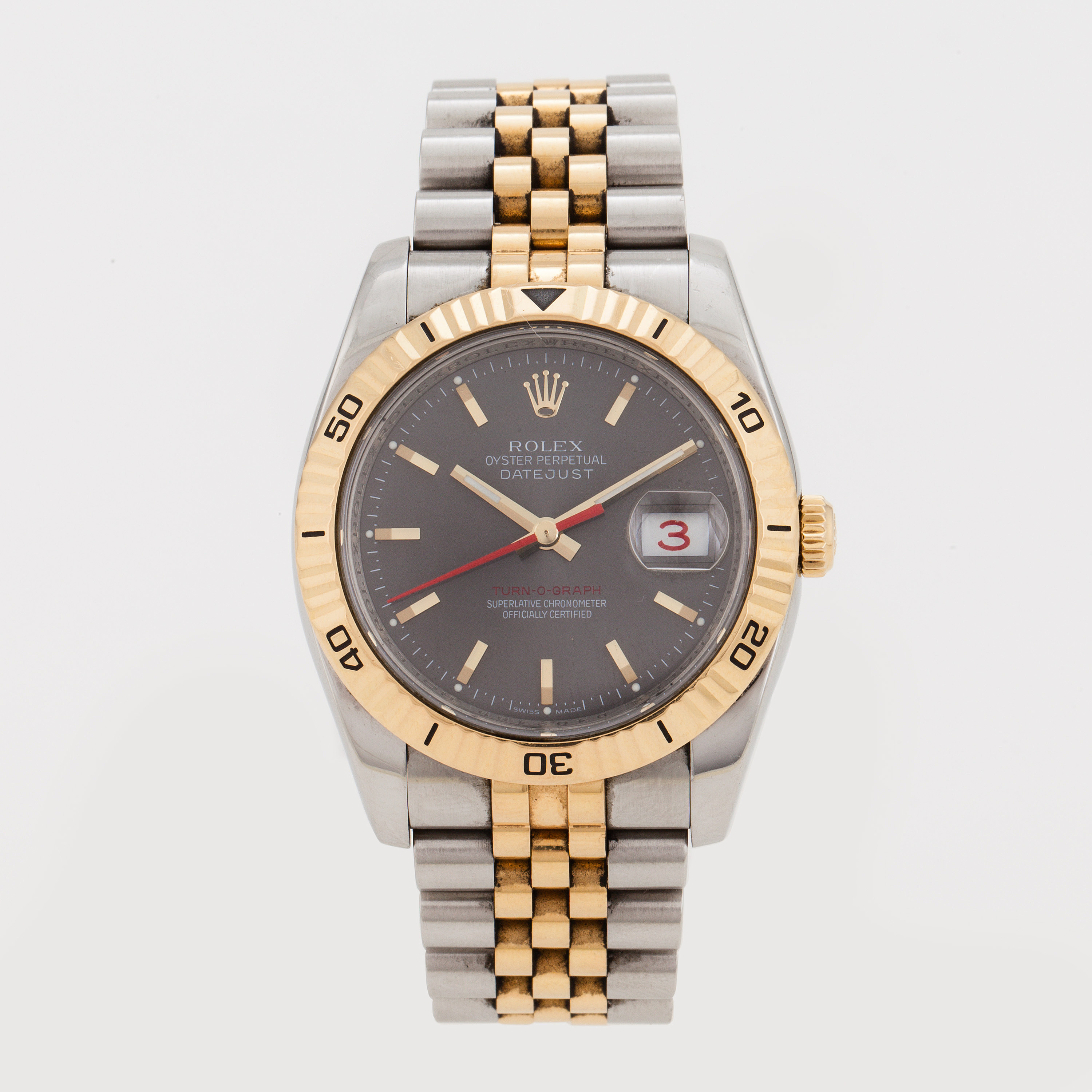 ROLEX, Oyster Perpetual, Datejust, TurnOGraph, Chronometer, armbandsur, 36 mm, Bukowskis