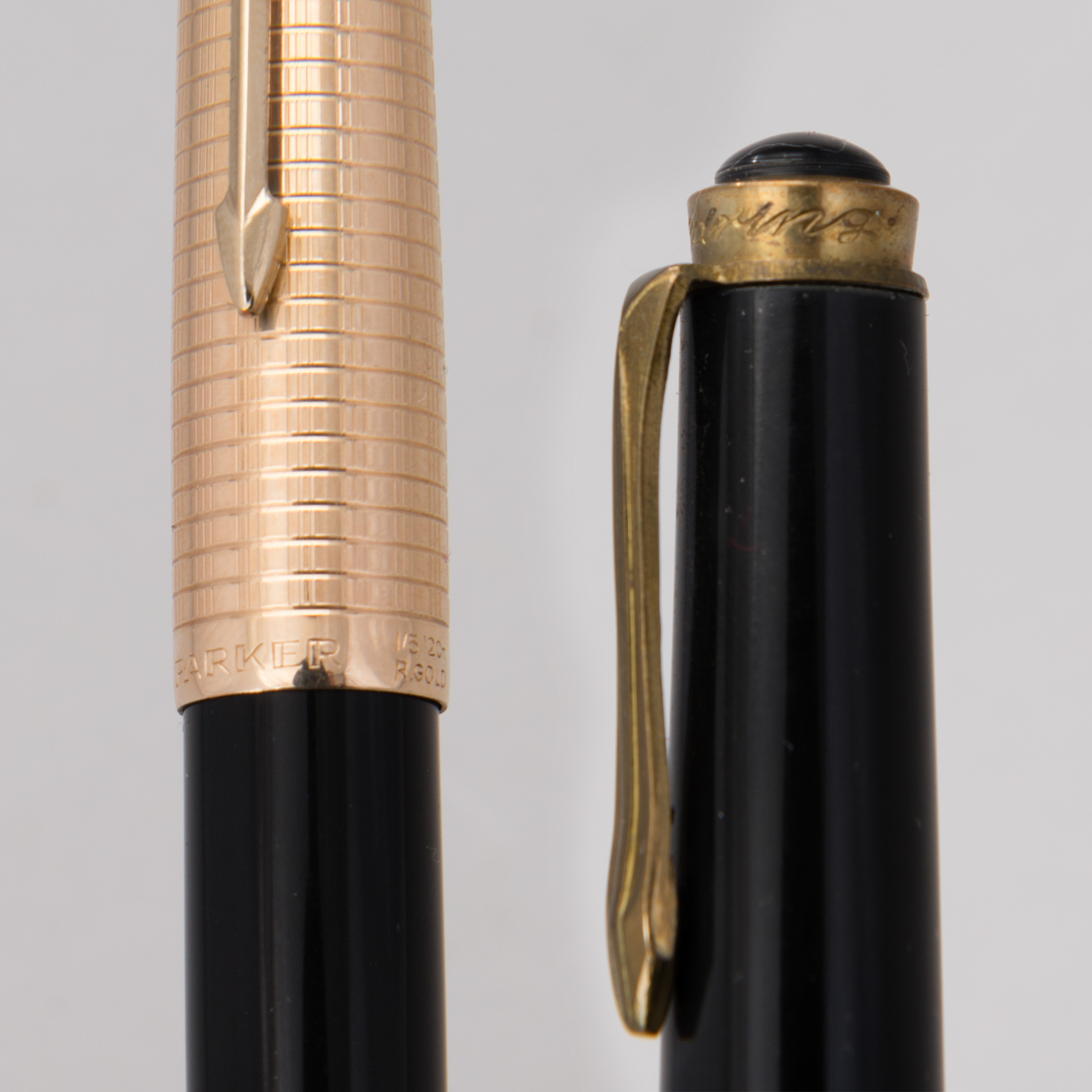 TWO VINTAGE FOUNTAIN PENS by Parker and Goldring. Bukowskis