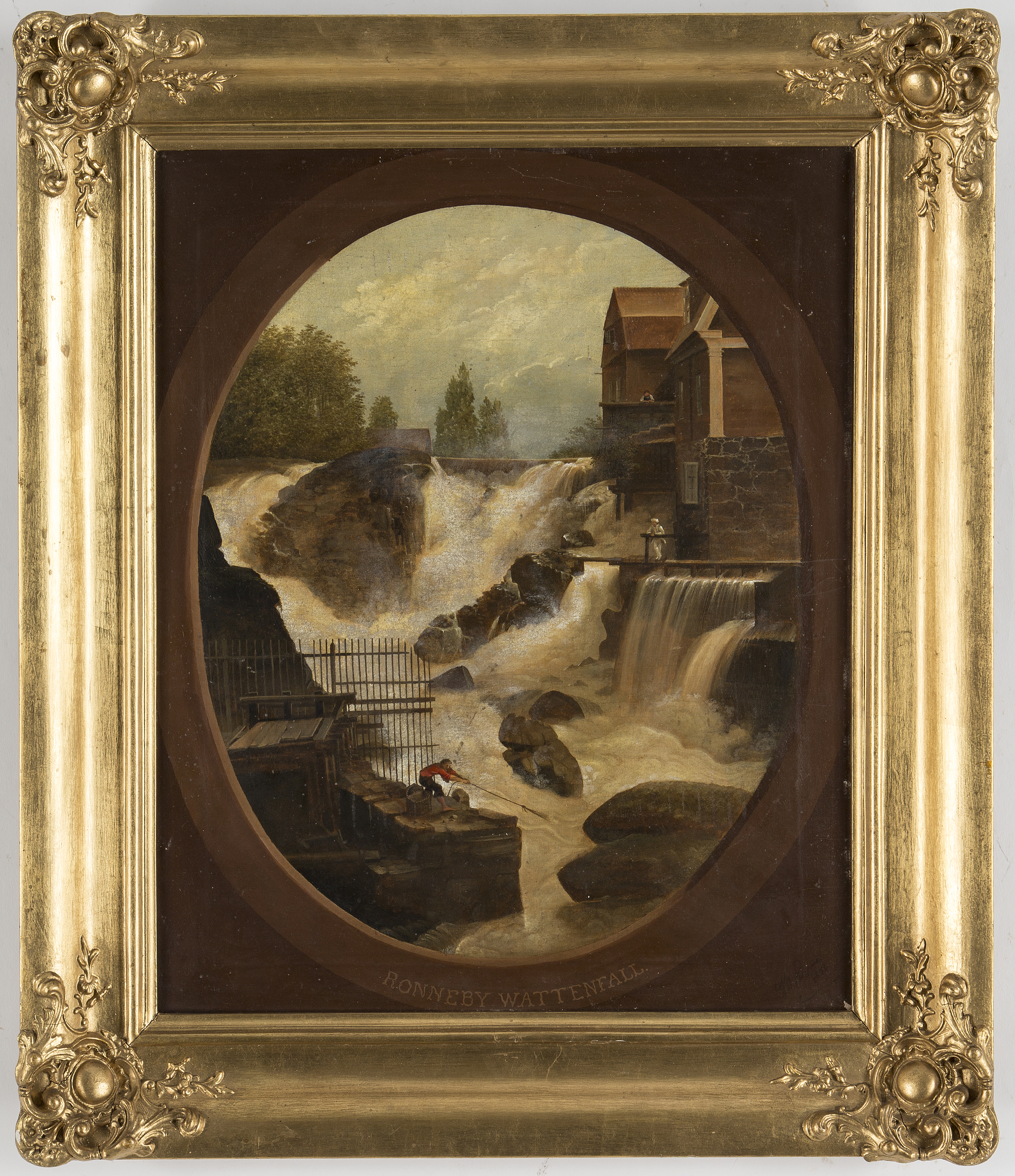 Unknown artist, oil on canvas, unclearly signed as well as dated 1876 ...