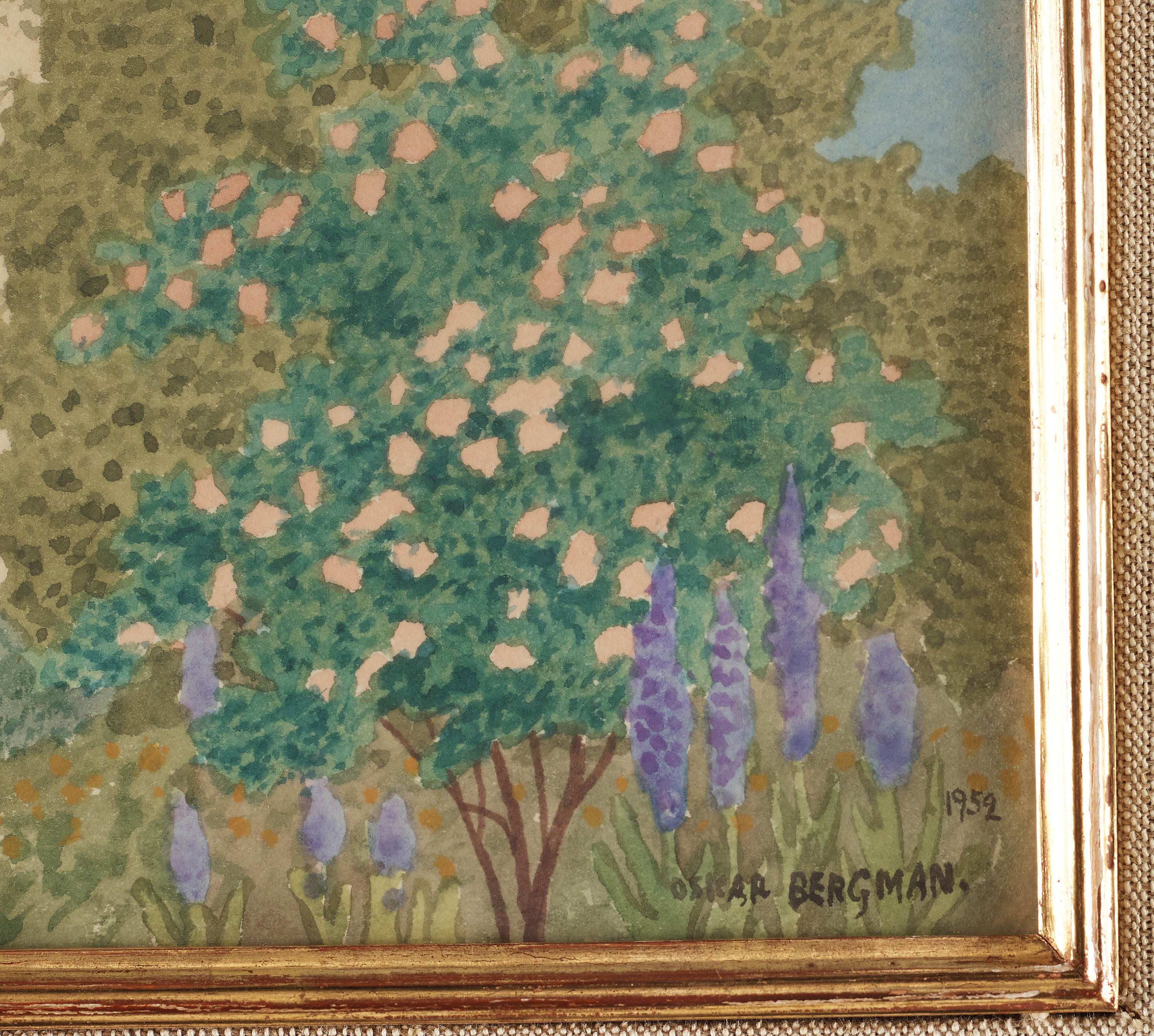 OSKAR BERGMAN, water colour, signed and dated 1952. Bukowskis