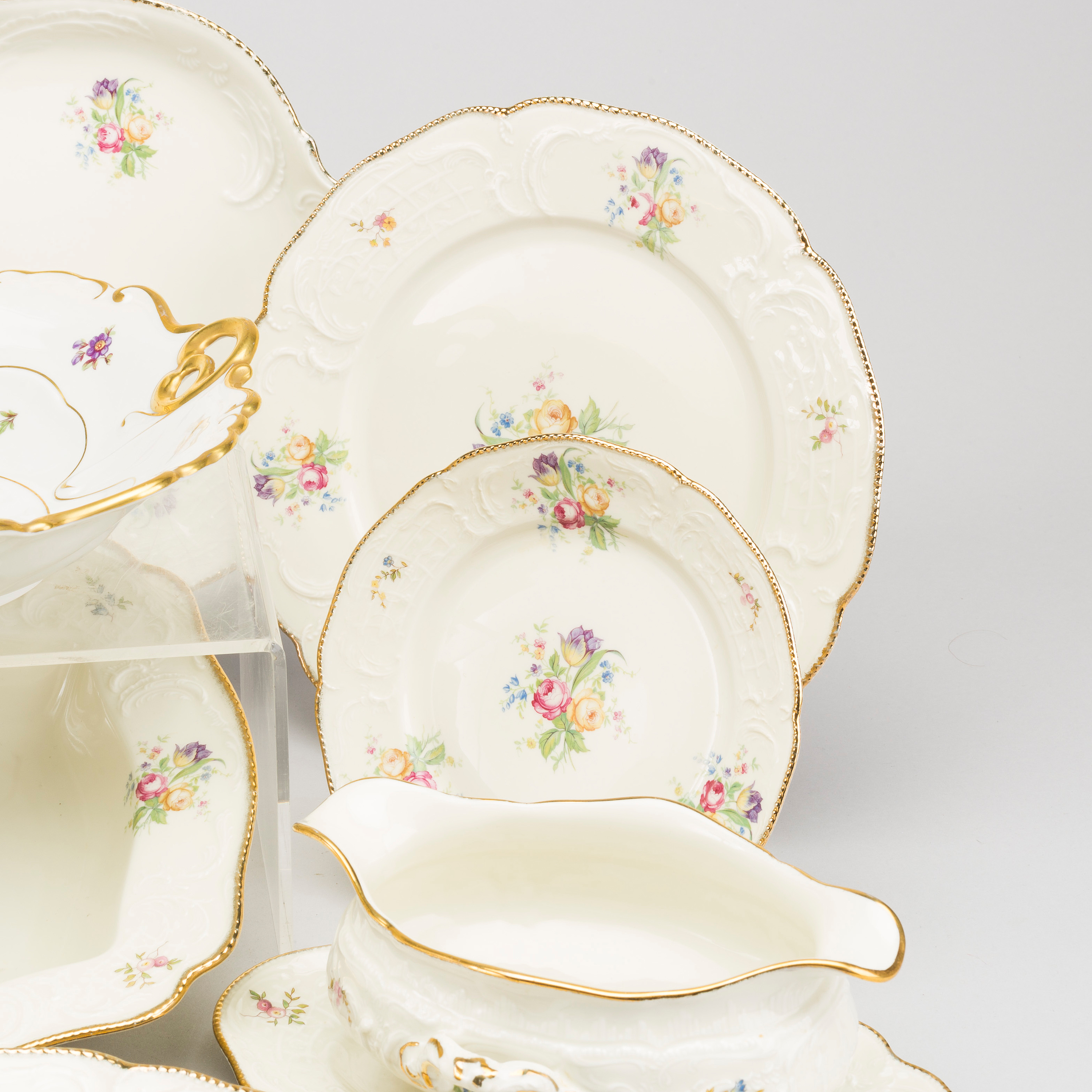 A 56 piece porcelain "Sanssouci" dinner service, Rosenthal, Germany