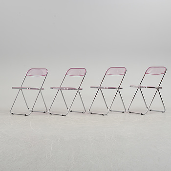 Four foldable chairs "Plia" by Giancarlo Piretti, Castelli, second half of 20 th century.