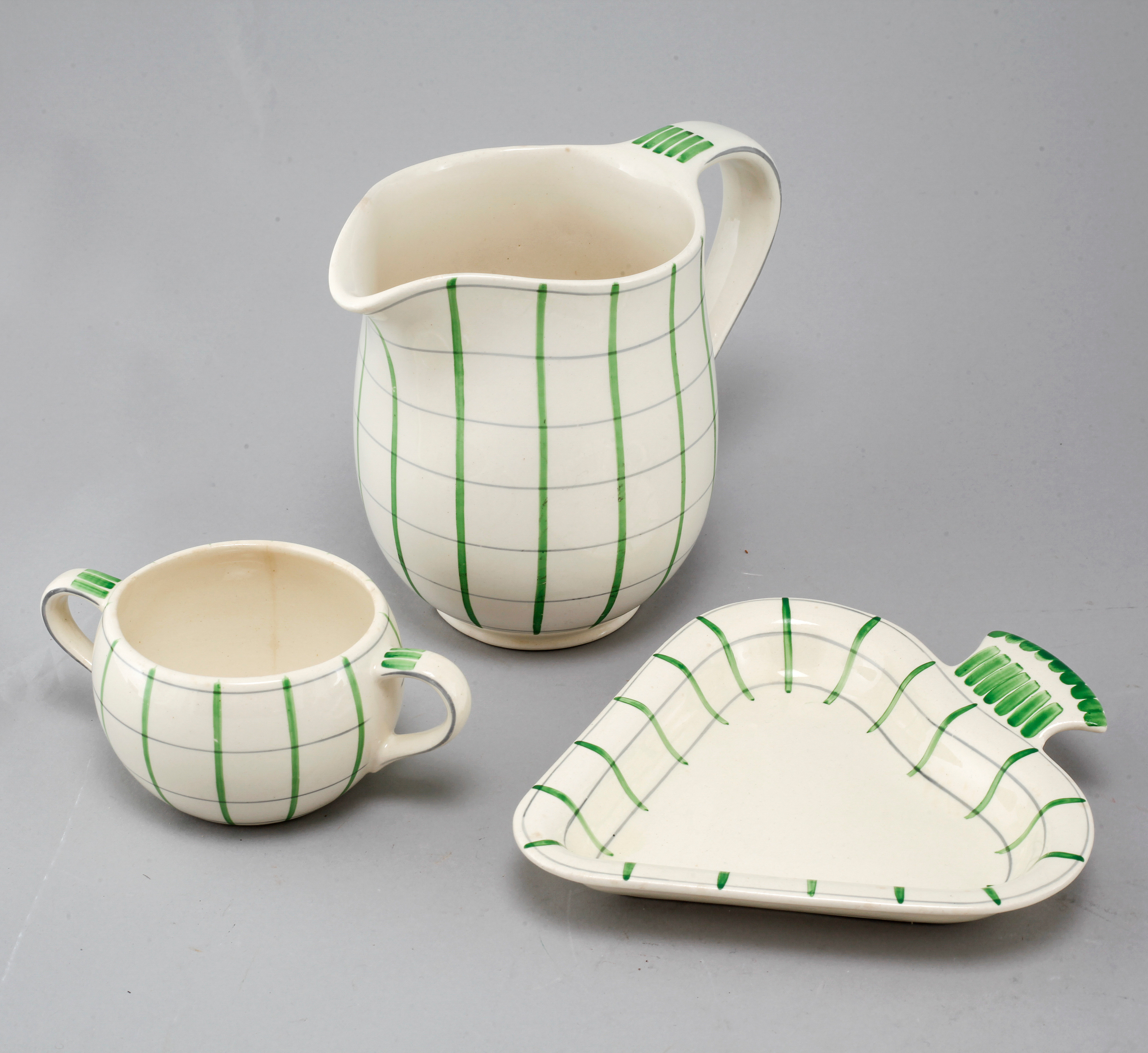 An earthenware tableware set of 62 pcs, 'Spaljé', designed by Wilhelm