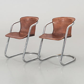 A PAIR OF ARMCHAIRS BY WILLY RIZZO 1970'S.