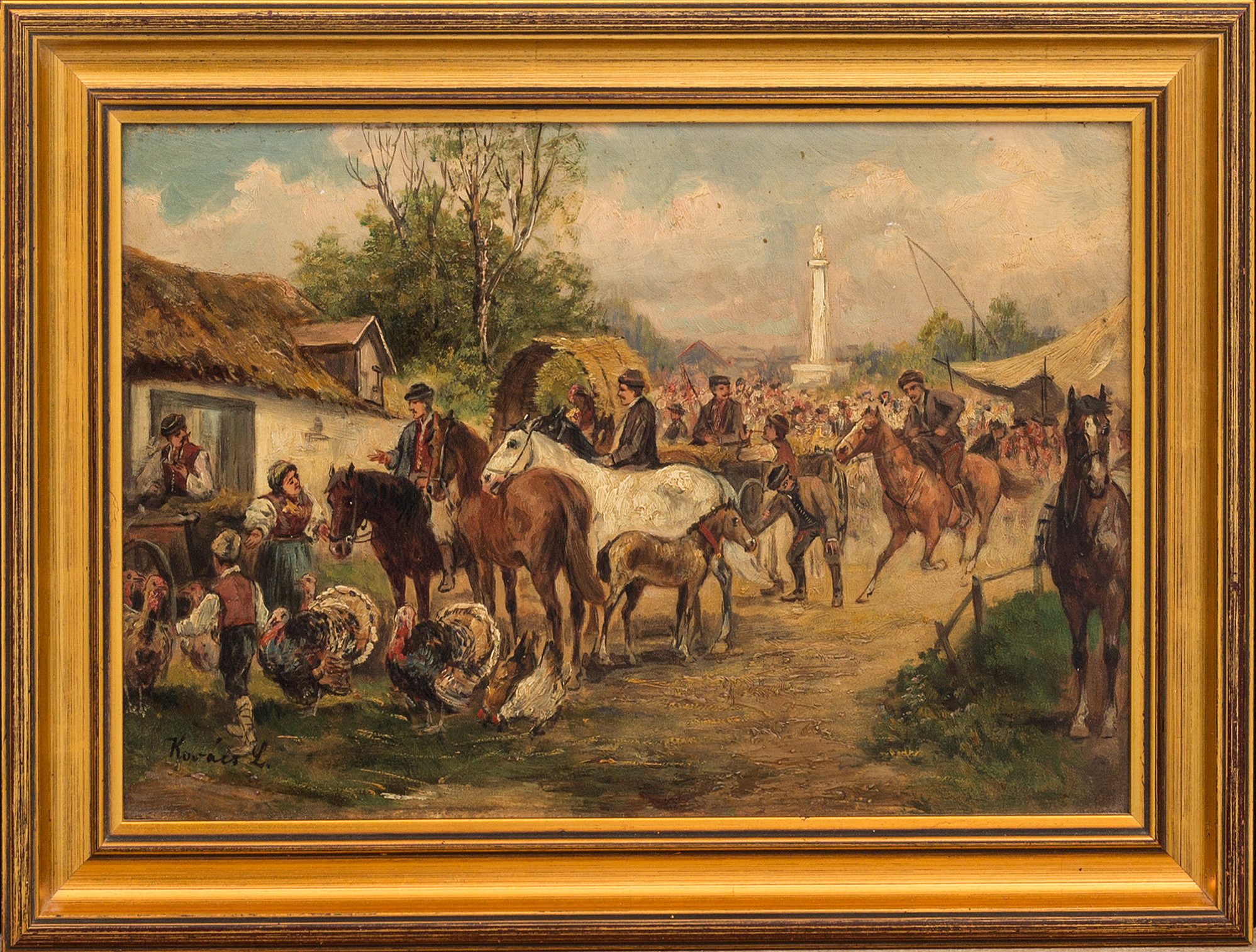 UNKNOWN ARTIST, oil on panel, signed L Kovács. - Bukowskis