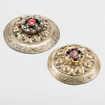 A set of two apparel buckles, Eastern Europe later part of the 19th century.