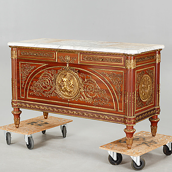 A Louis XVI style chest of drawers, second half of the 20th century.