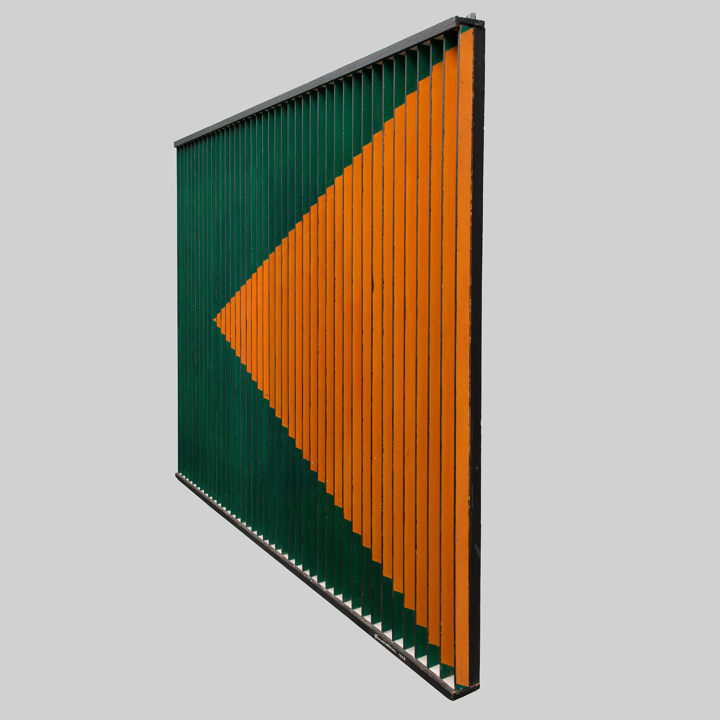 acrylic on hardboard/wood, signed and dated 1968. Bukowskis