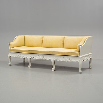 A Swedish Rococo sofa, 18th century.