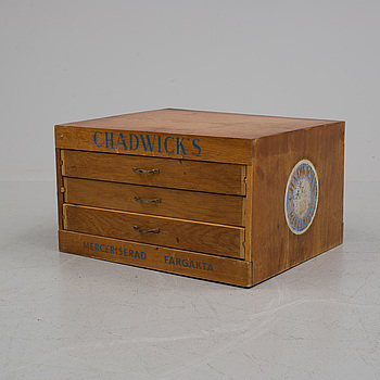 BUTIKSMONTER FÖR TRÅDRULLAR, Chadwick's, 1900-talets mitt.