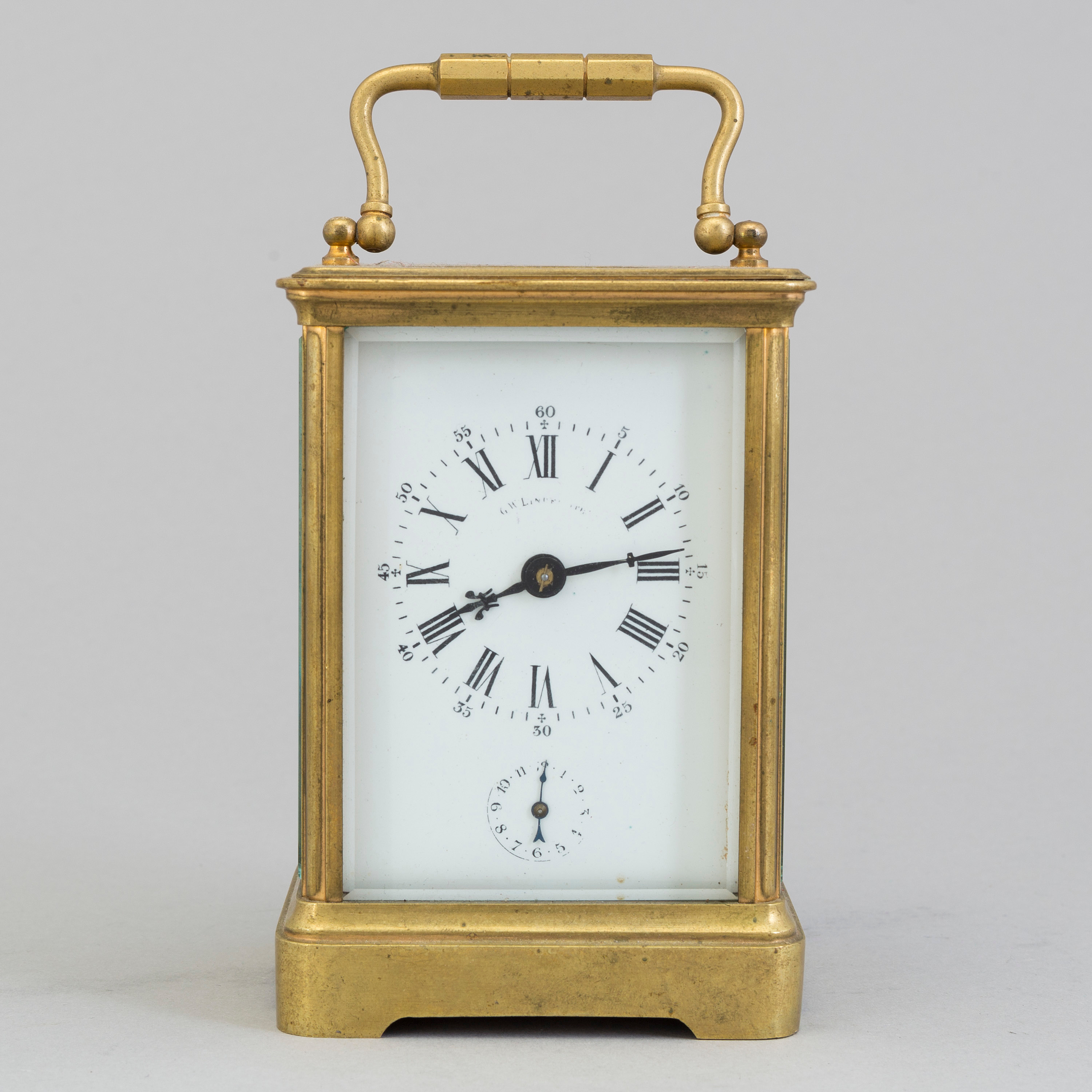 Late 19th Century French Aiguilles Gilt Brass Carriage Clock. Bukowskis