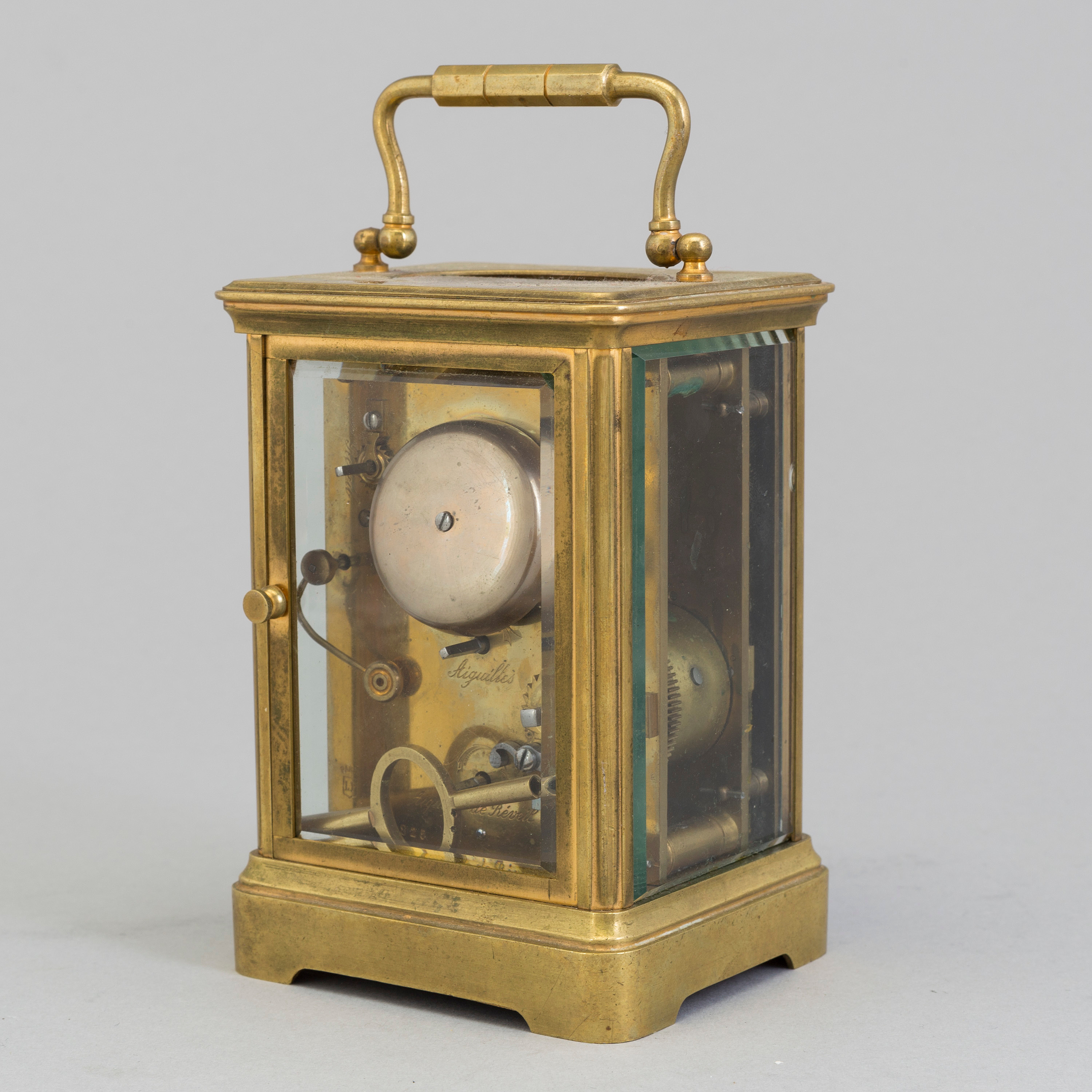 Late 19th Century French Aiguilles Gilt Brass Carriage Clock. Bukowskis