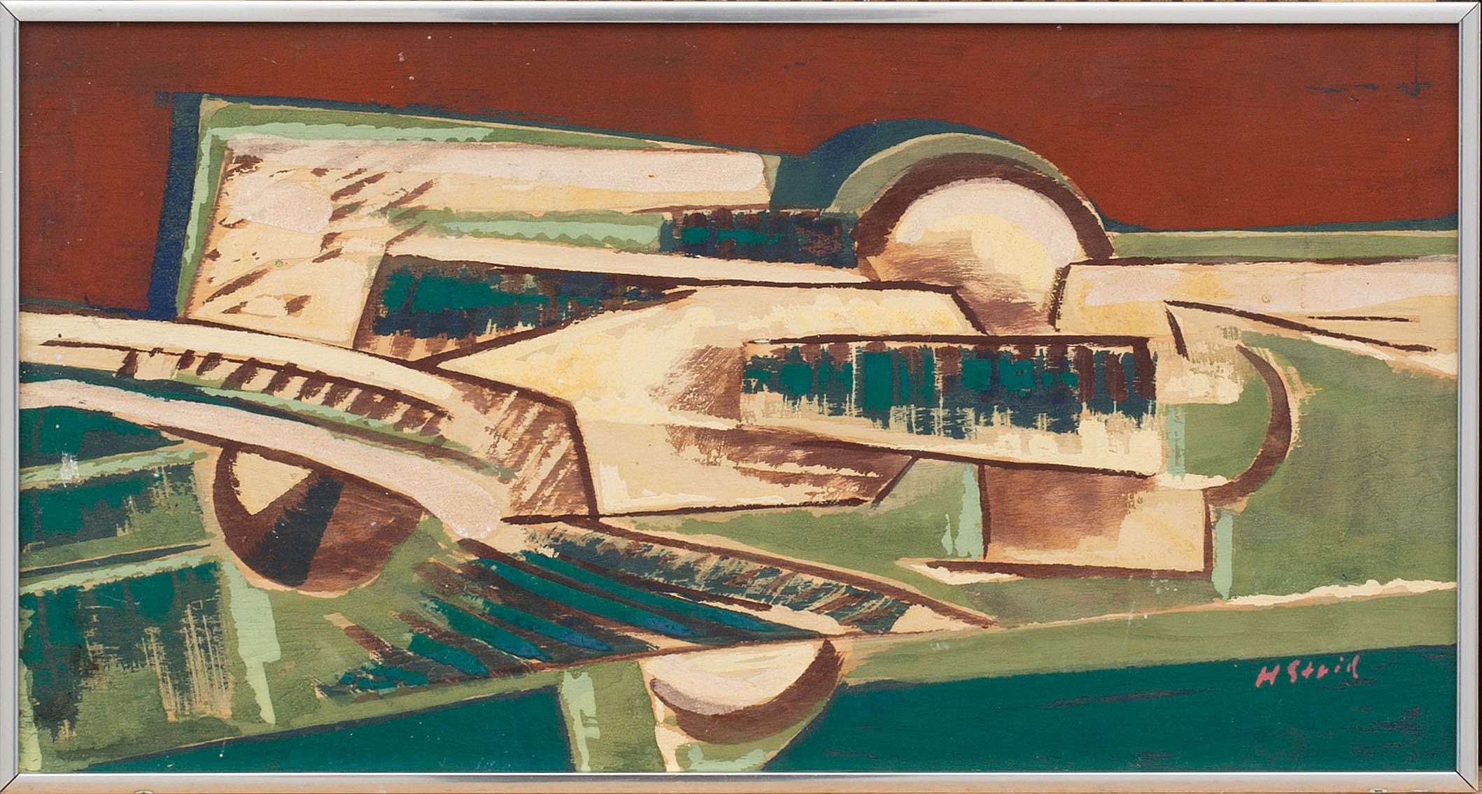 HARDY STRID, tempera on panel. Bukowskis