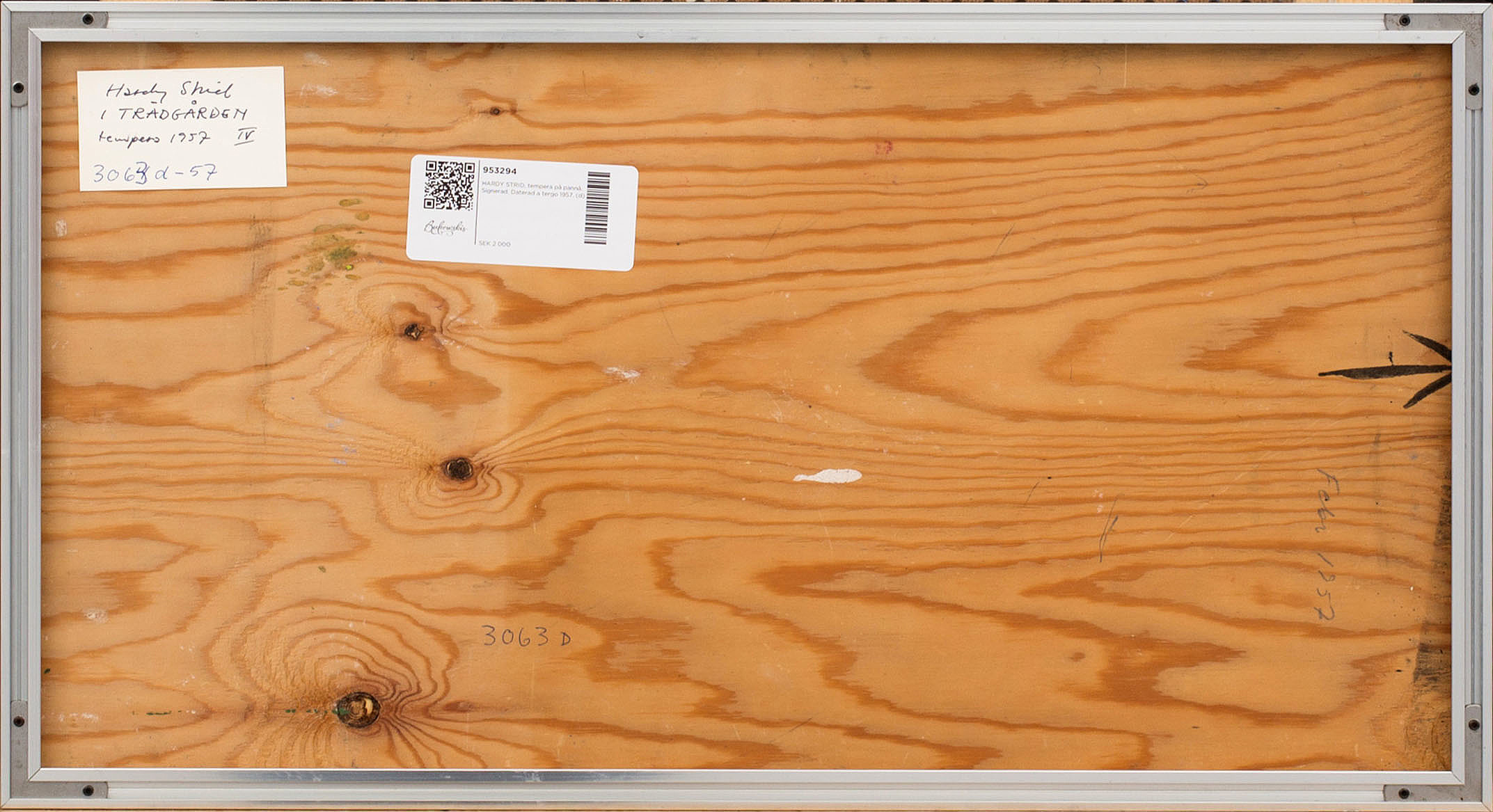 HARDY STRID, tempera on panel. Bukowskis