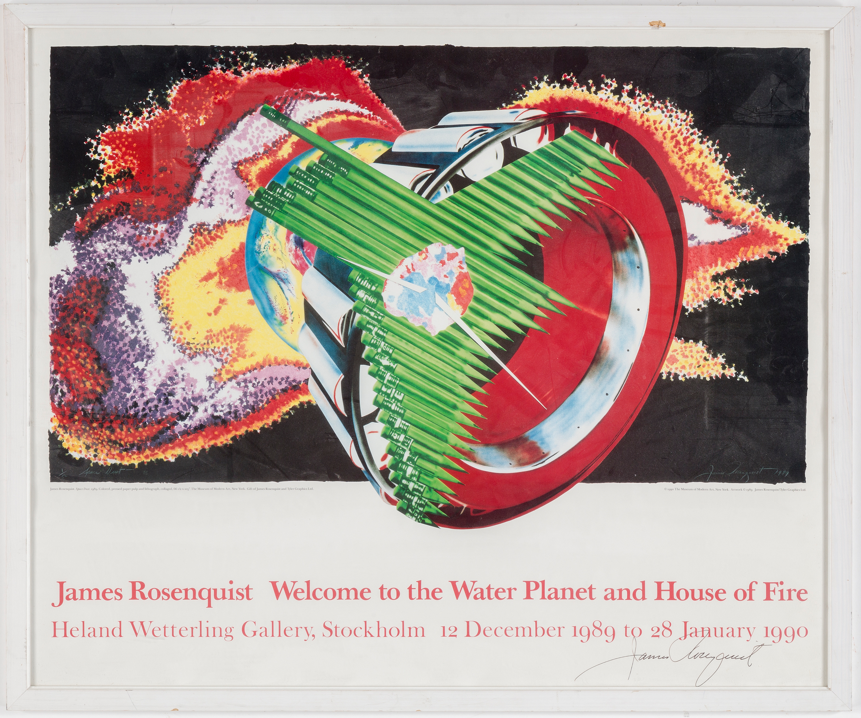 A signed exhibition poster by JAMES ROSENQUIST. - Bukowskis