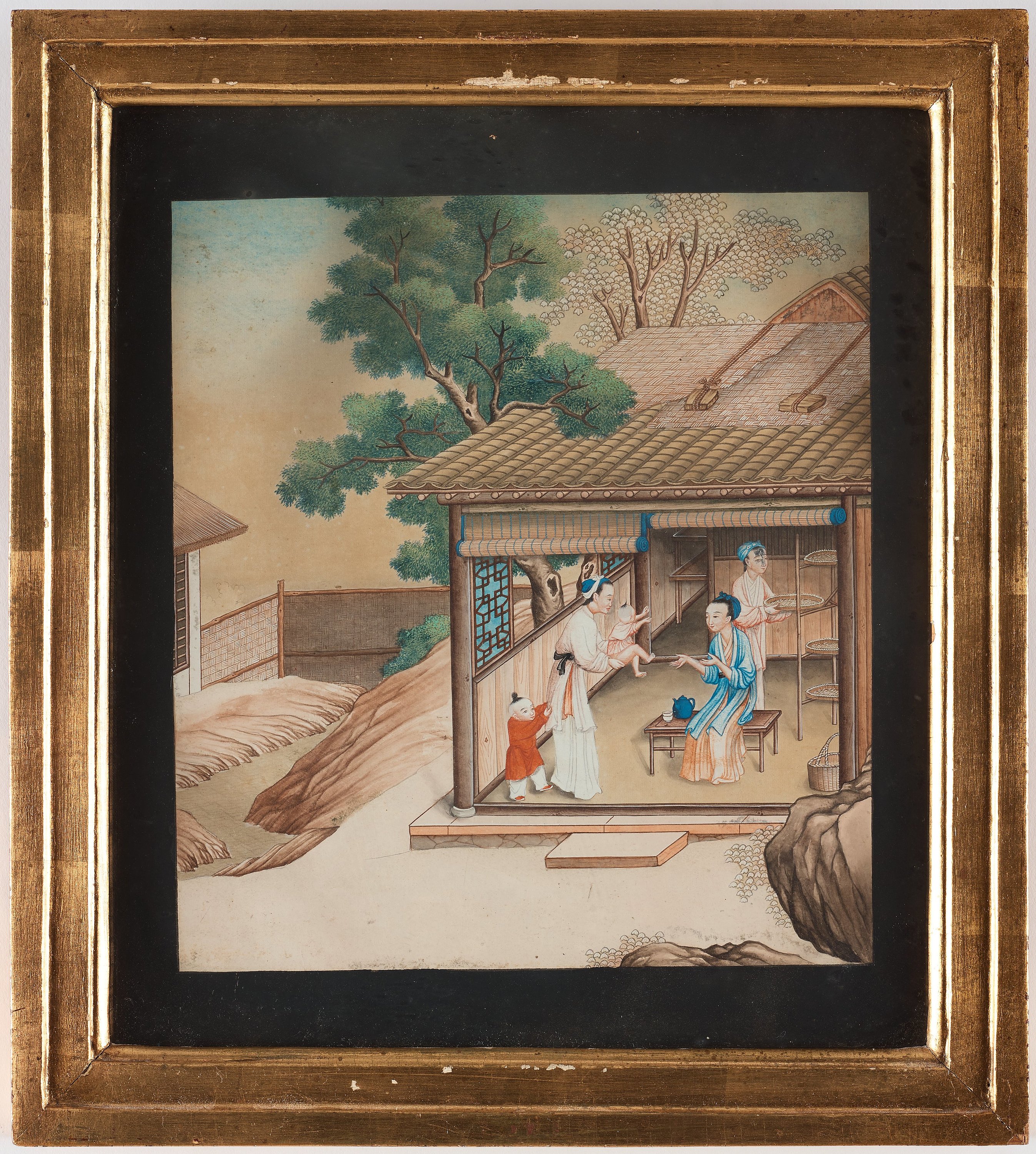 Two Chinese paintings by unknown artist, 18th Century. Bukowskis