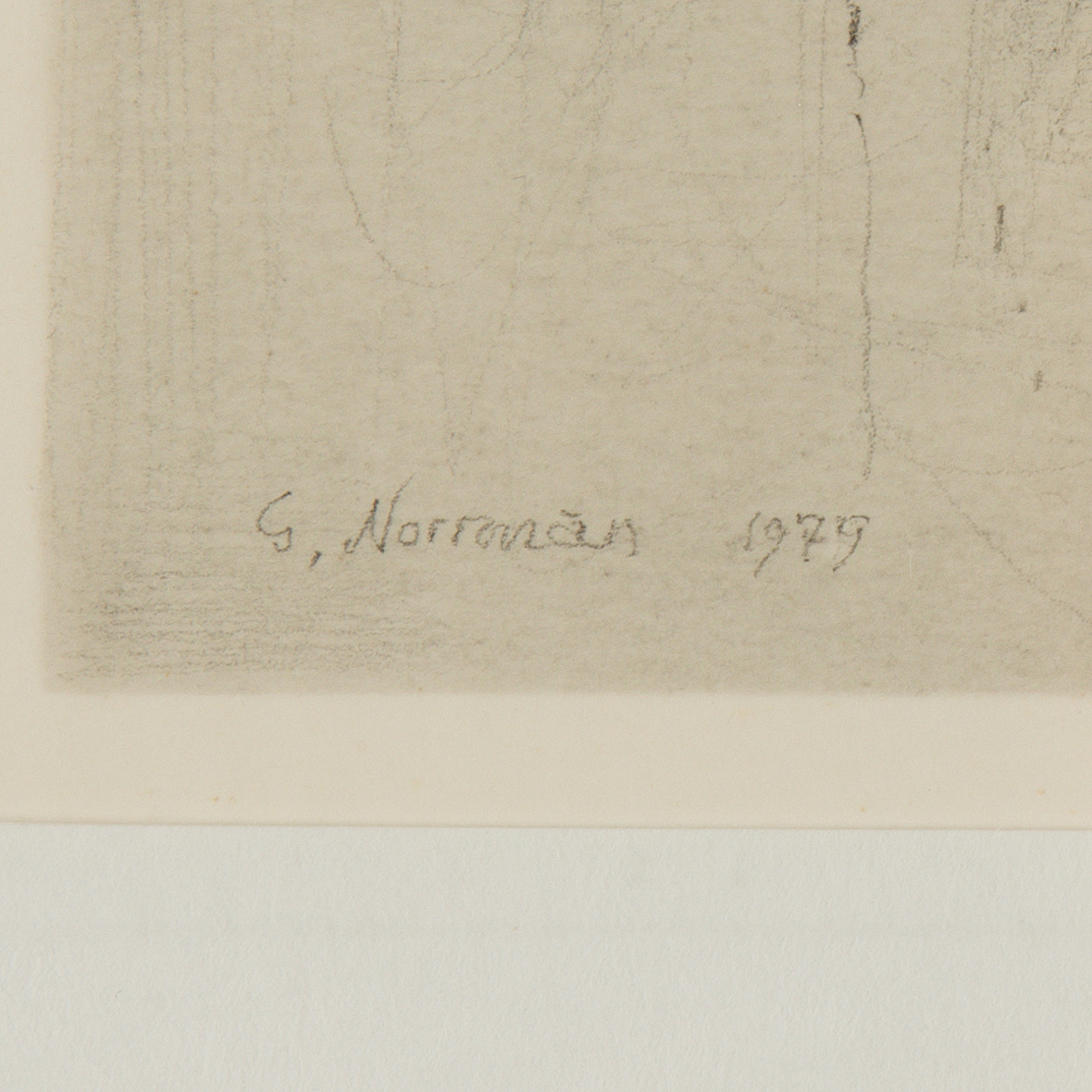 GUNNAR NORRMAN, 2 pencil drawings, signed and dated 1979 and 1985 ...