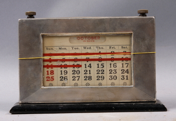 97083. KALENDER, silver, Birmingham 1953,