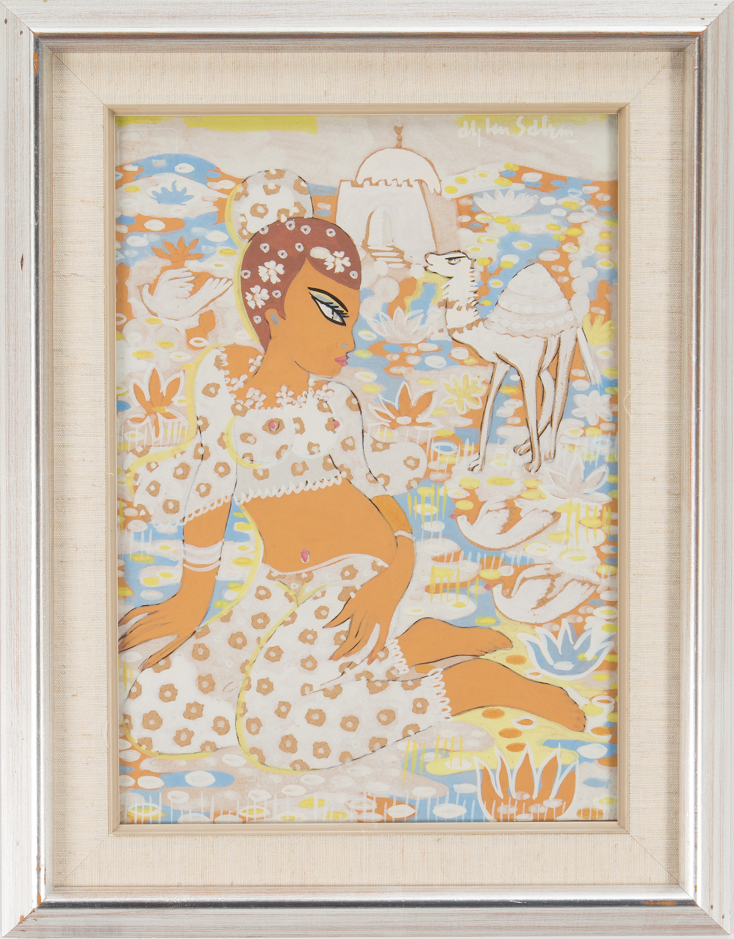 ALY BEN SALEM, gouache, signerad aly ben salem. Bukowskis