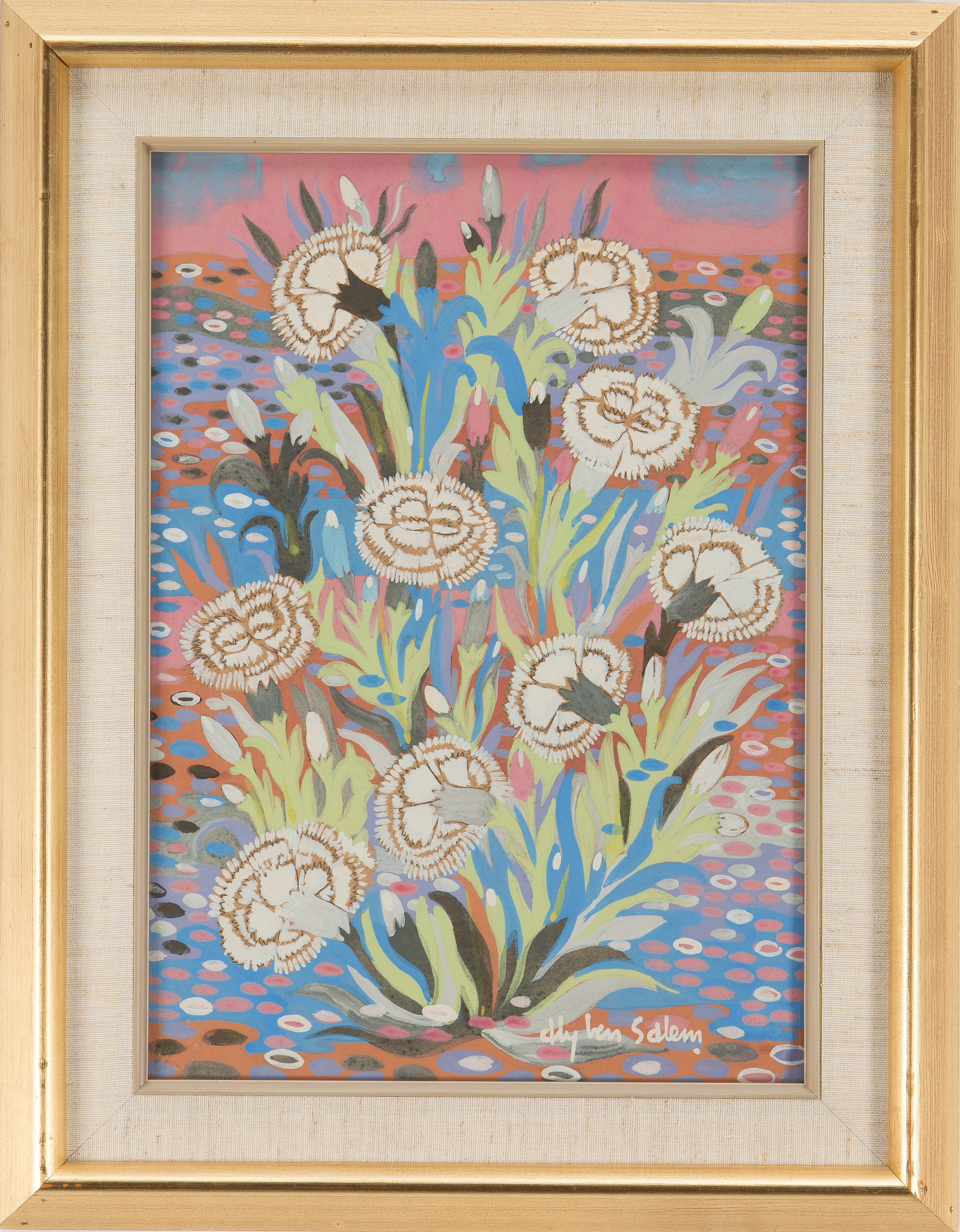 ALY BEN SALEM, gouache, signerad aly ben salem. Bukowskis